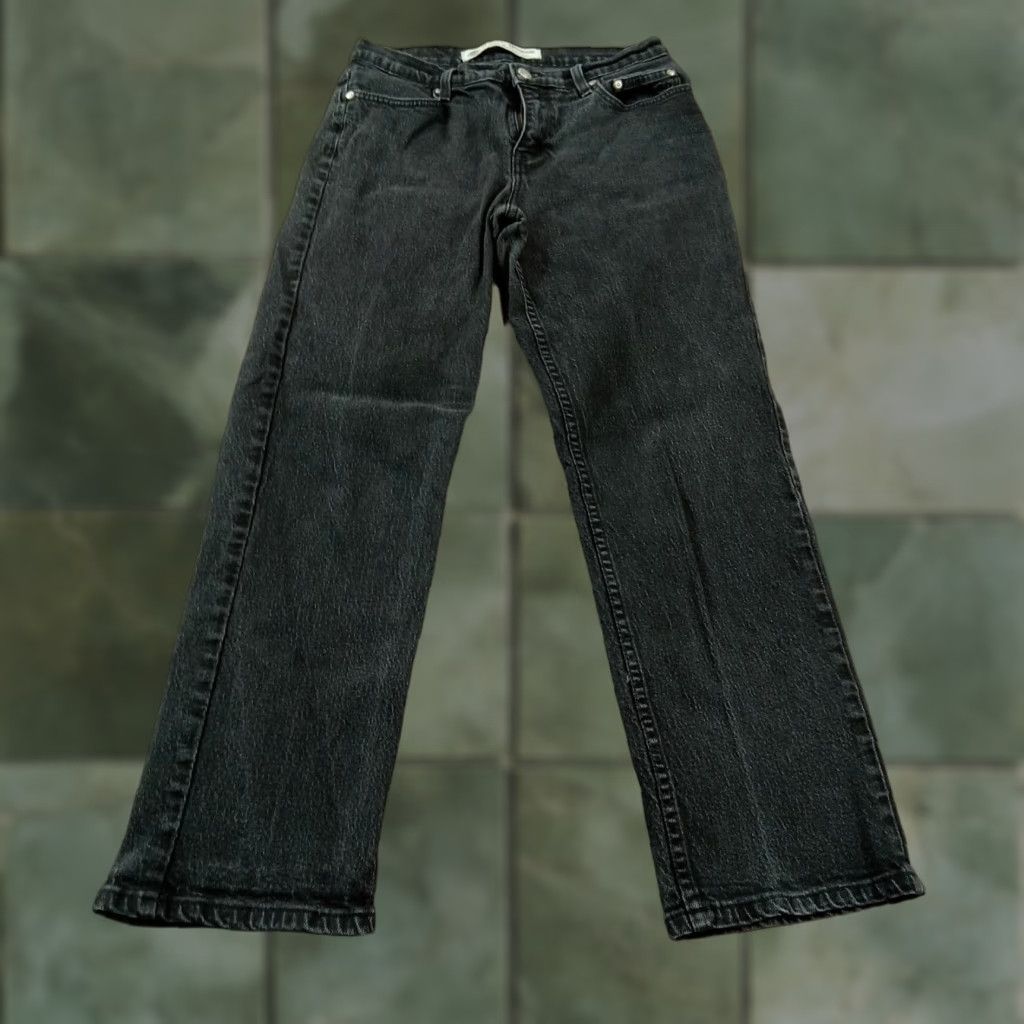 Harley Davidson Harley-Davidson Women's Black Denim Straight Leg Jeans 8P Petite Size 27" / US 4 / IT 40 - 1 Thumbnail