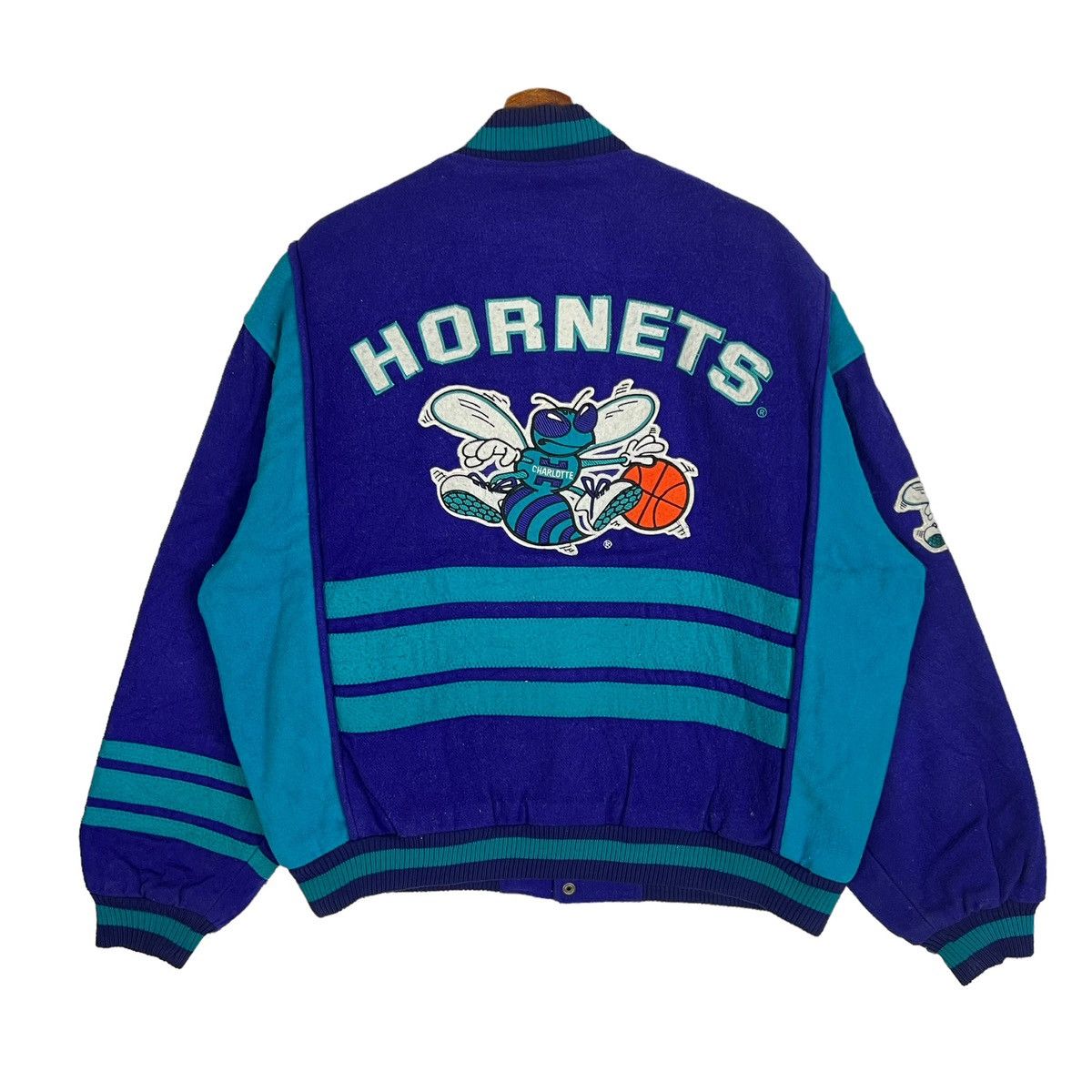 Nutmeg 90s Charlotte Hornets Varsity Jacket Stadium Jacket