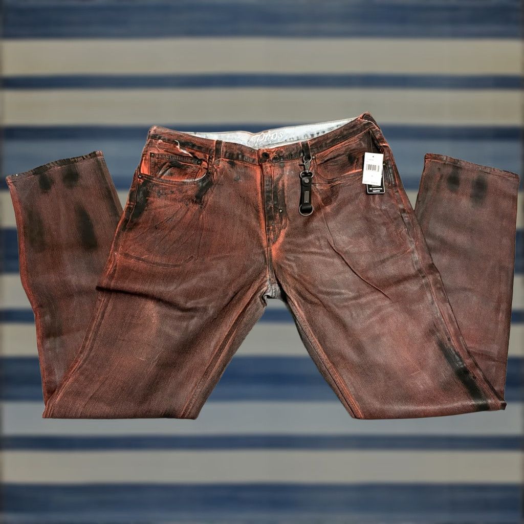 Prps PRPS Demon Straight Jeans Red 38x34 Mens Sz 38 NWT Size US 38 / EU 54 - 1 Thumbnail