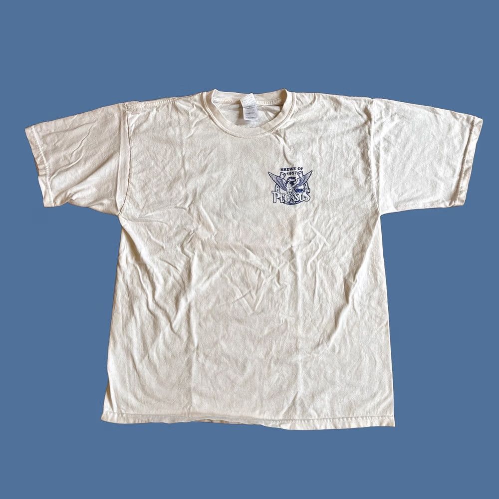 Gildan VINTAGE Krewe Of Pegasus New Orleans Mardi Gras 2005 Shirt Men’s Large White Size US L / EU 52-54 / 3 - 1 Thumbnail
