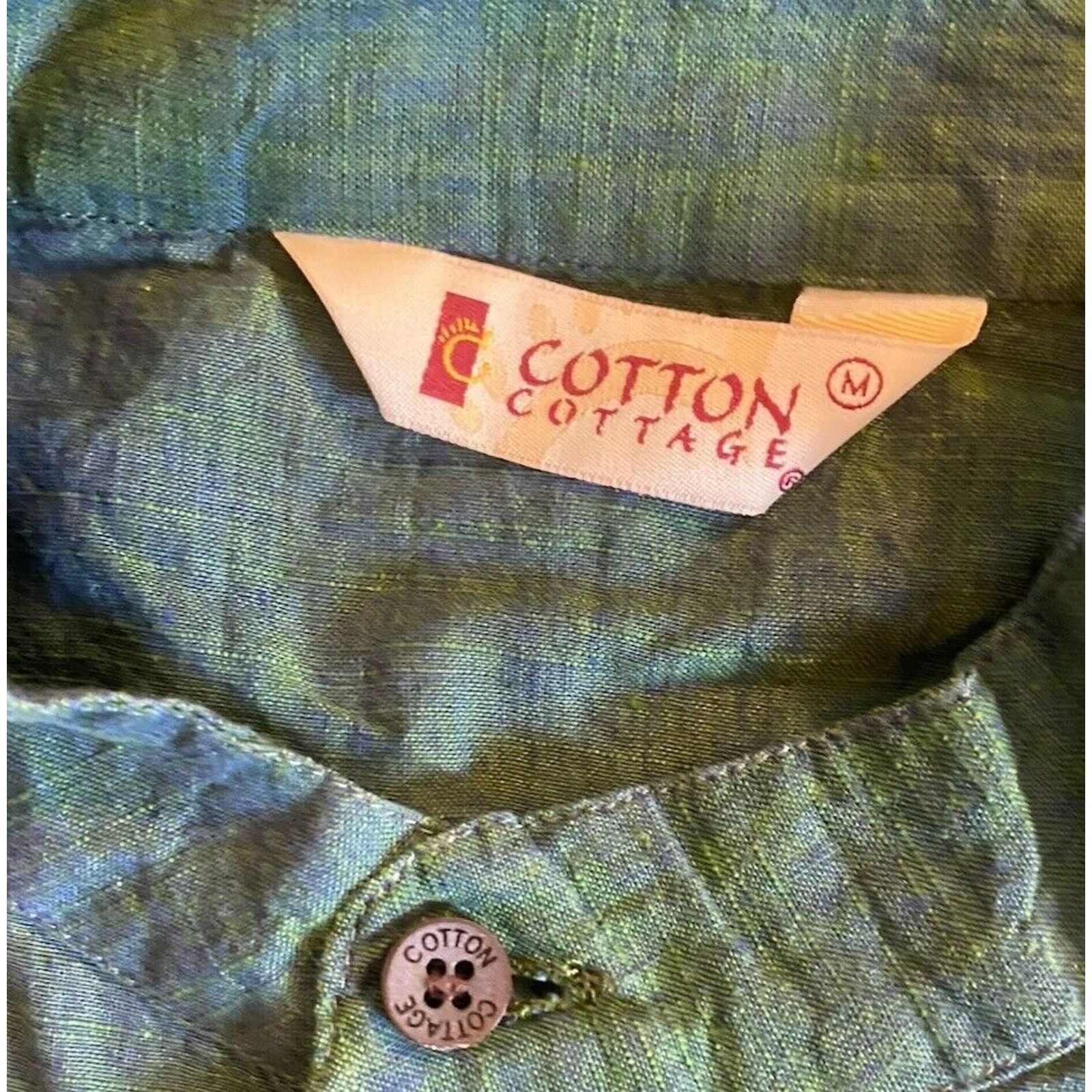 Other Cotton Cottage Mens Medium Button Shirt Green Size US M / EU 48-50 / 2 - 2 Thumbnail