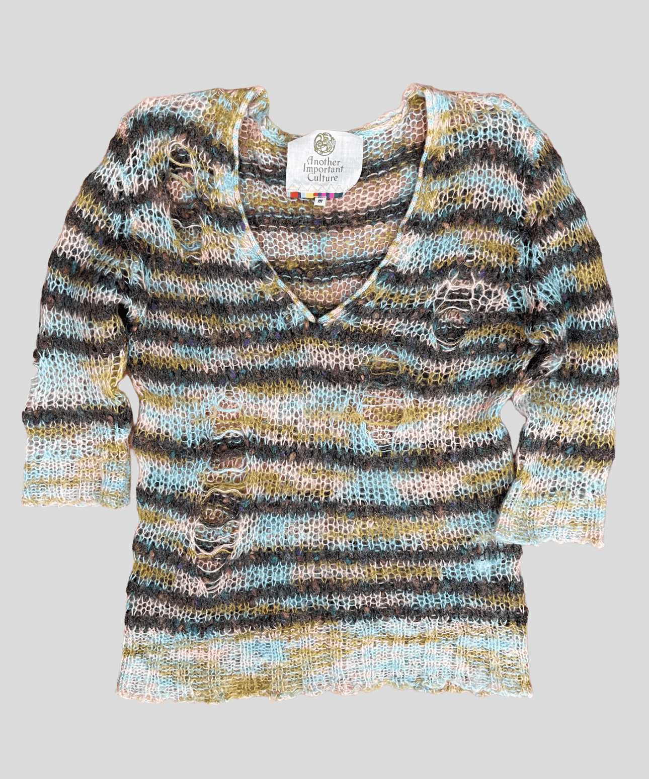Japanese Brand Another Important Culture Japanese Distressed Knit Size S / US 4 / IT 40 - 1 Thumbnail