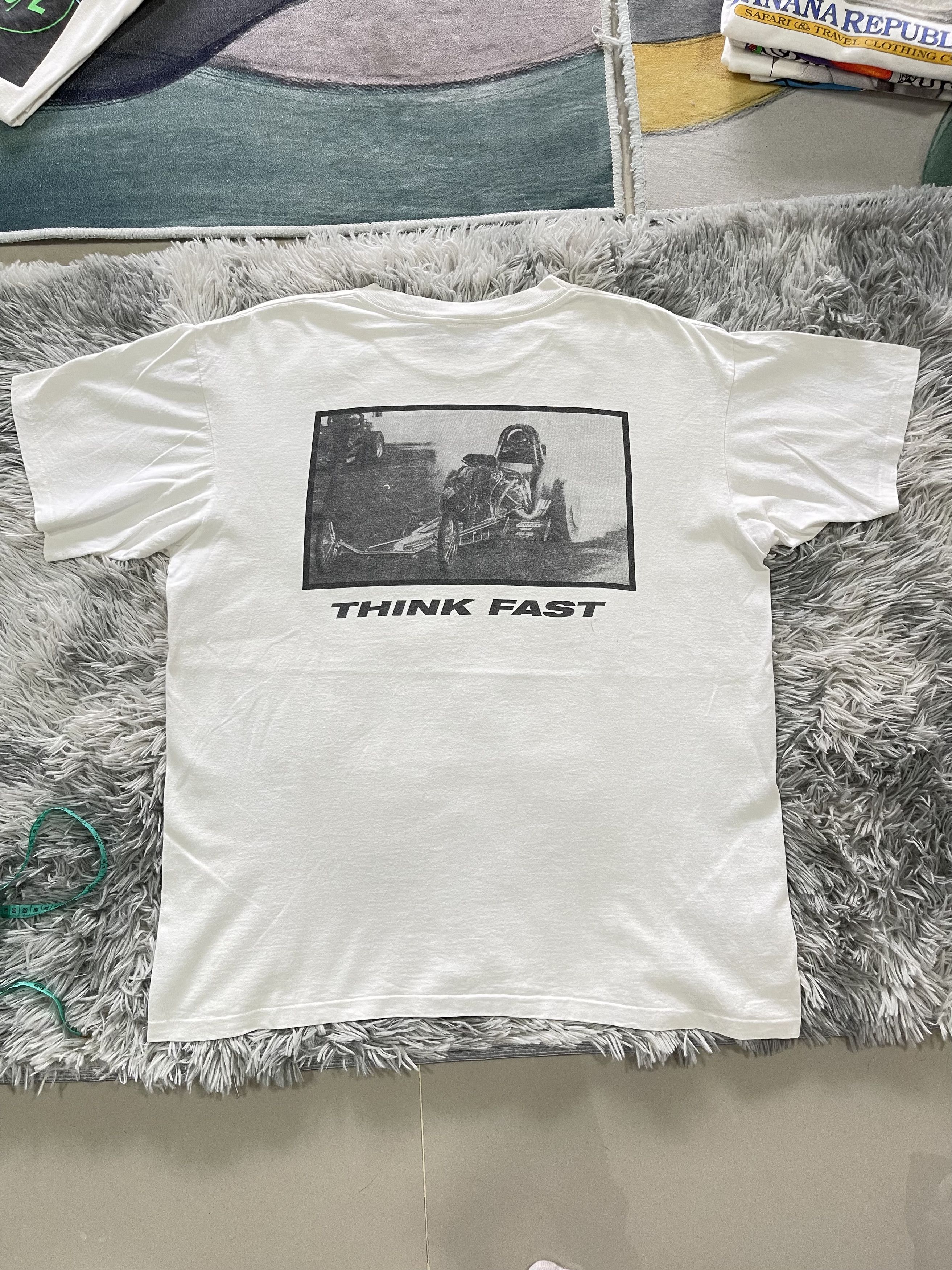 Vintage Vintage 90s Think Fast Brand street T Shirt Size US XL / EU 56 / 4 - 1 Thumbnail