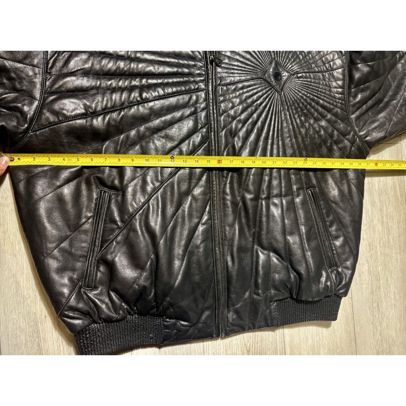 Knoles & Carter Knoles & Carter DAMU Quilted Sunburst Leather Jacket 3XL Size US XXL / EU 58 / 5 - 22 Thumbnail