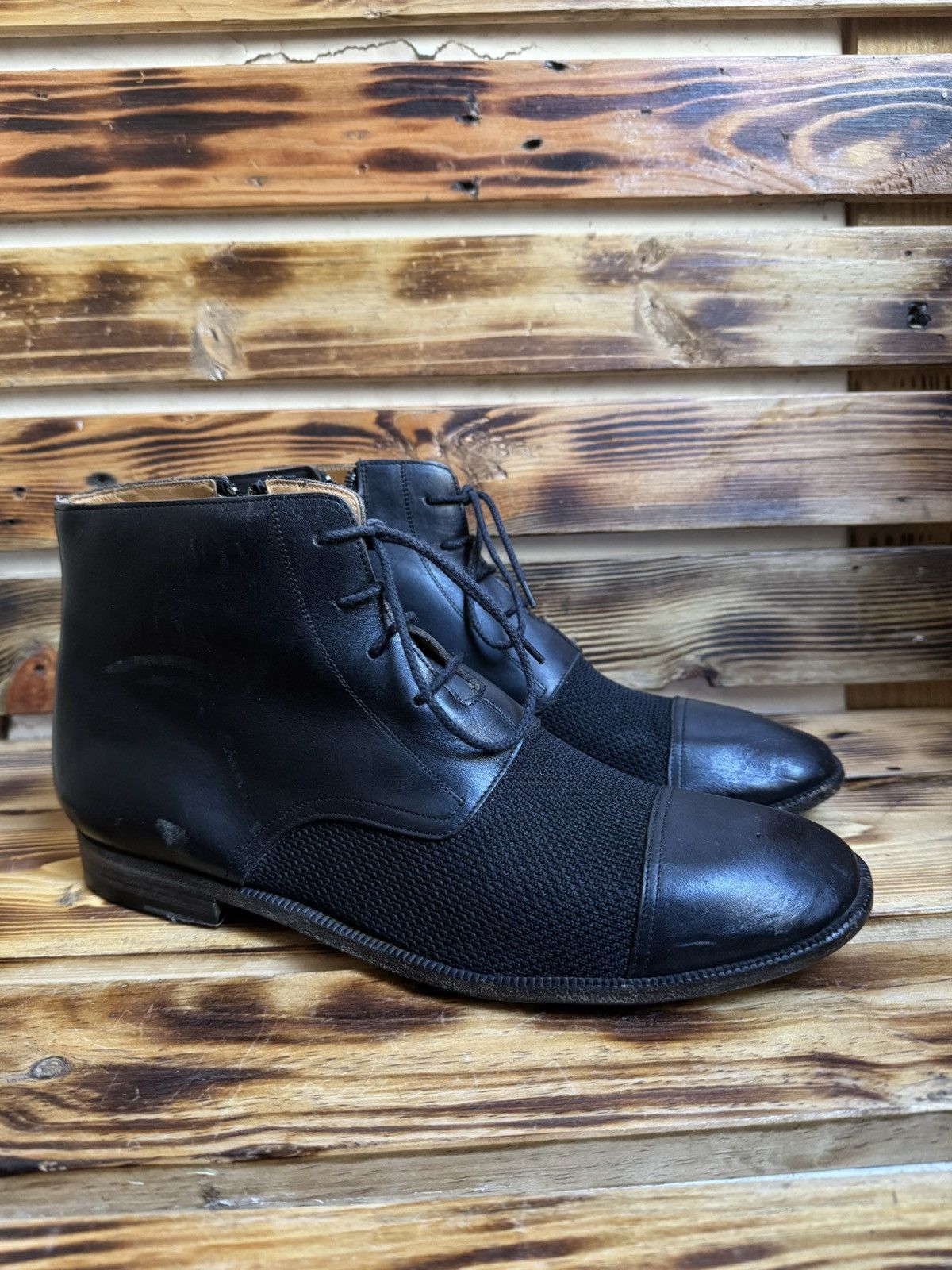 Maison Margiela mesh lace up ankle boots Size US 9.5 / EU 42-43 - 1 Thumbnail