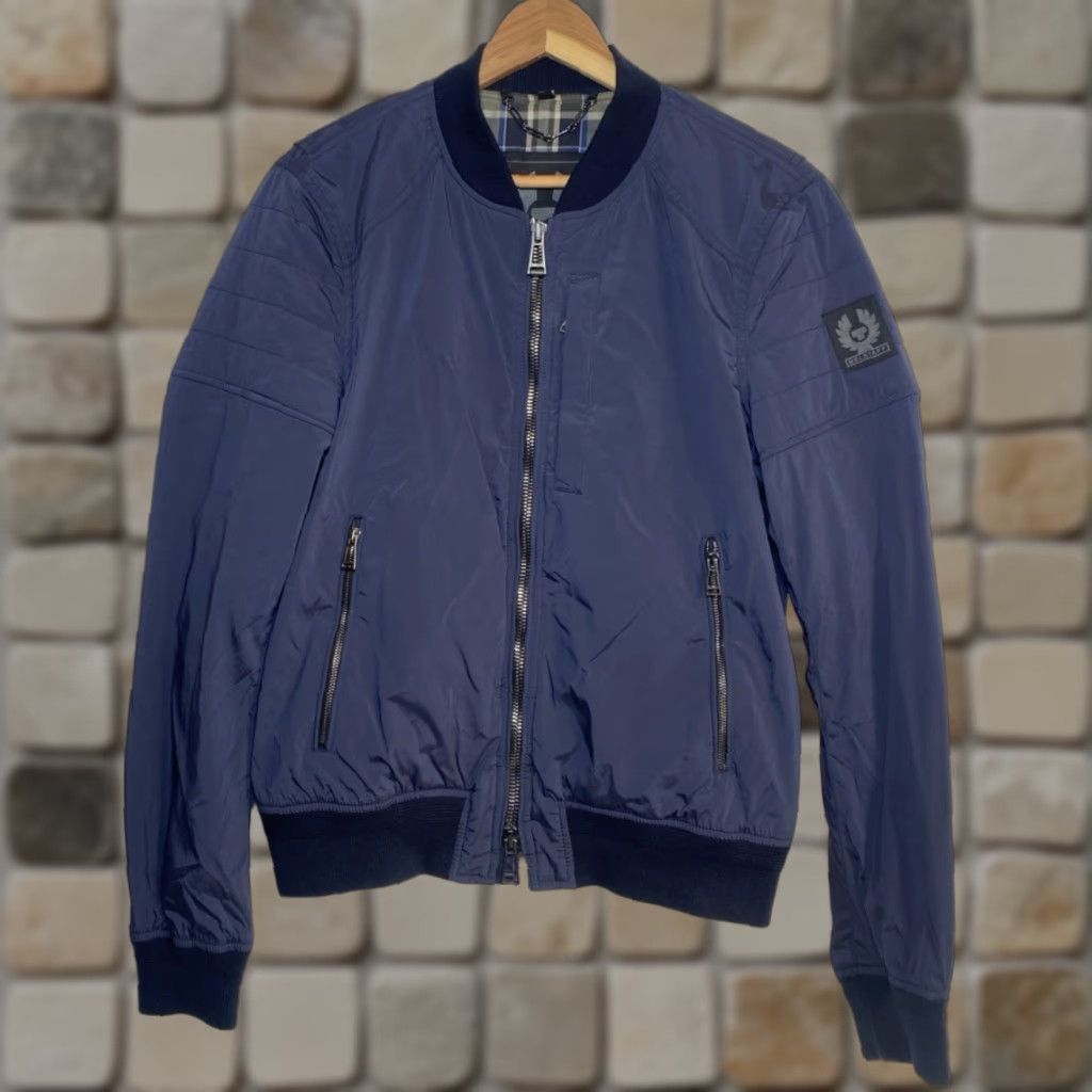 Belstaff VINTAGE Belstaff Stockdale Bomber Jacket Blue Sz S Mens Jacket Size US S / EU 44-46 / 1 - 1 Thumbnail
