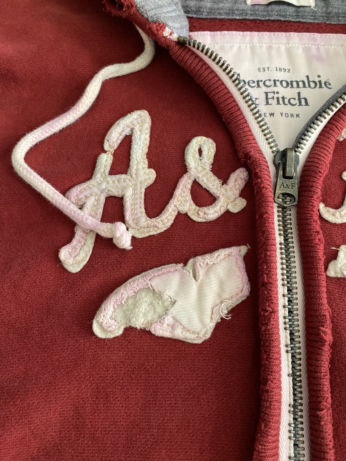 Abercrombie & Fitch Abercrombie and fitch Distressed Zipper Hoodie Size US XXL / EU 58 / 5 - 5 Thumbnail