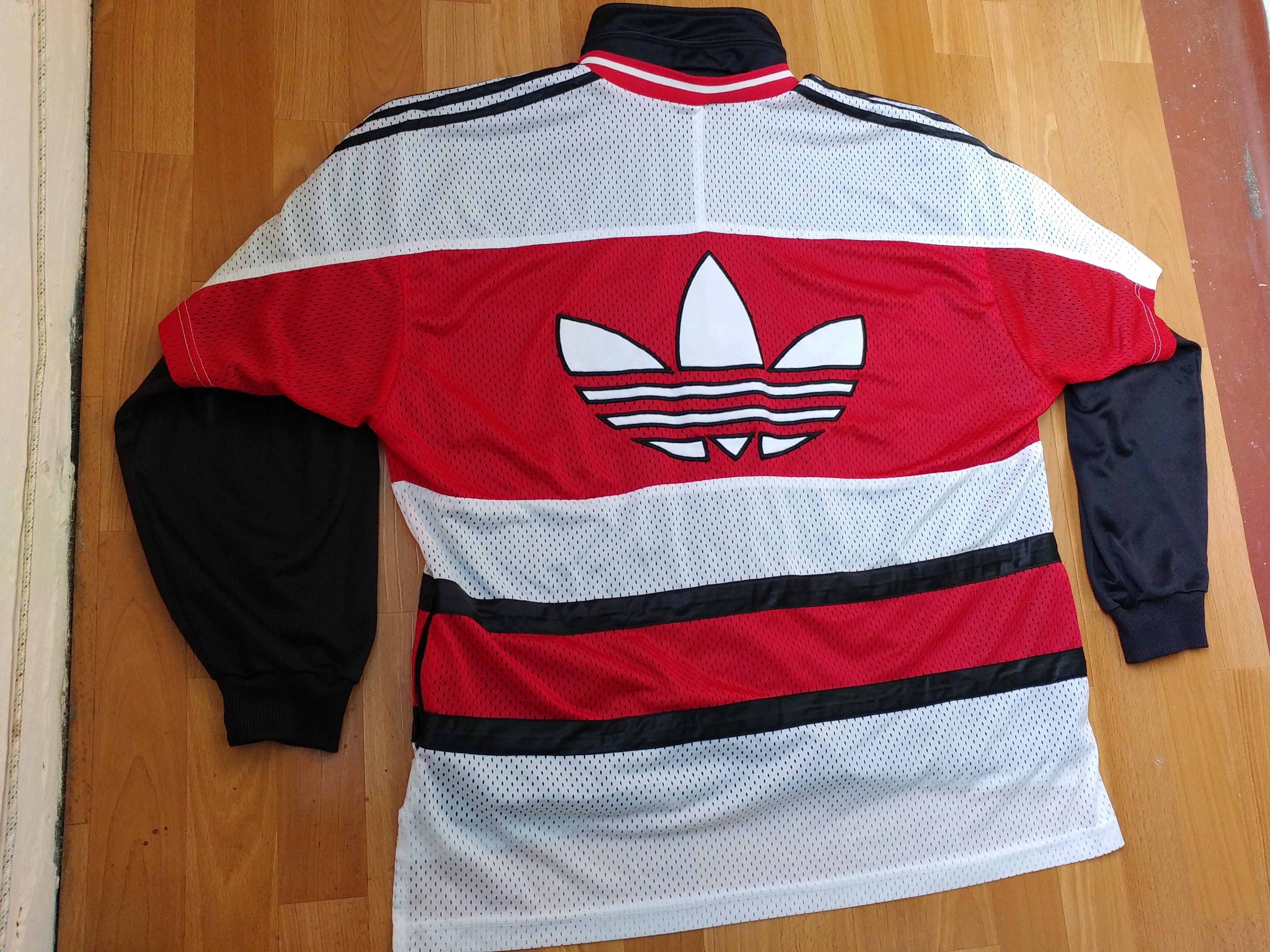Adidas × Vintage ADIDAS jacket, vintage track top 90s hip hop Run DMC size L Size US L / EU 52-54 / 3 - 3 Thumbnail