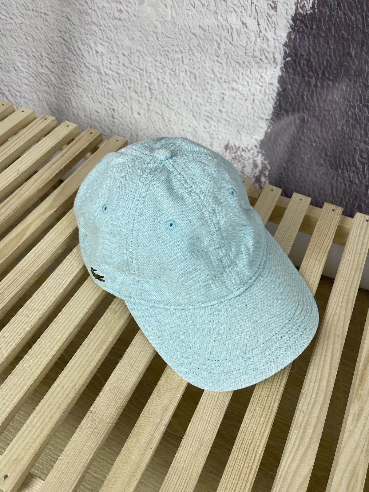 Lacoste Unisex Vintage Lacoste 5 Panel Cap Blue Size L Adjustable Size ONE SIZE - 4 Thumbnail