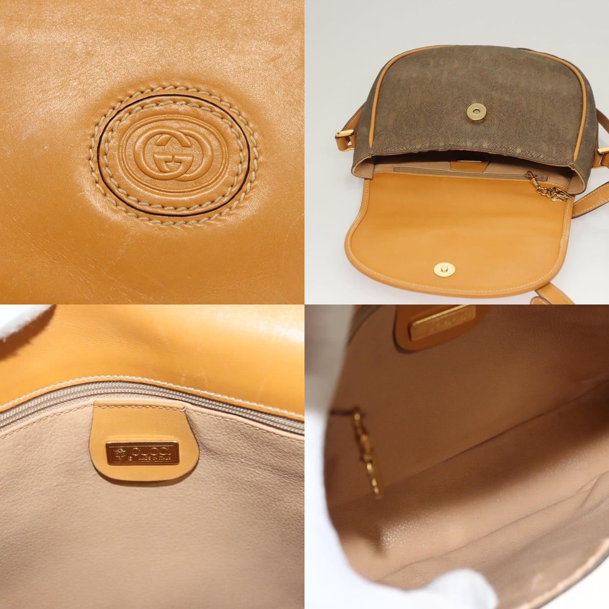 Gucci GUCCI Shoulder Bag Canvas Leather Beige 007 261 007 261 Size ONE SIZE - 11 Thumbnail