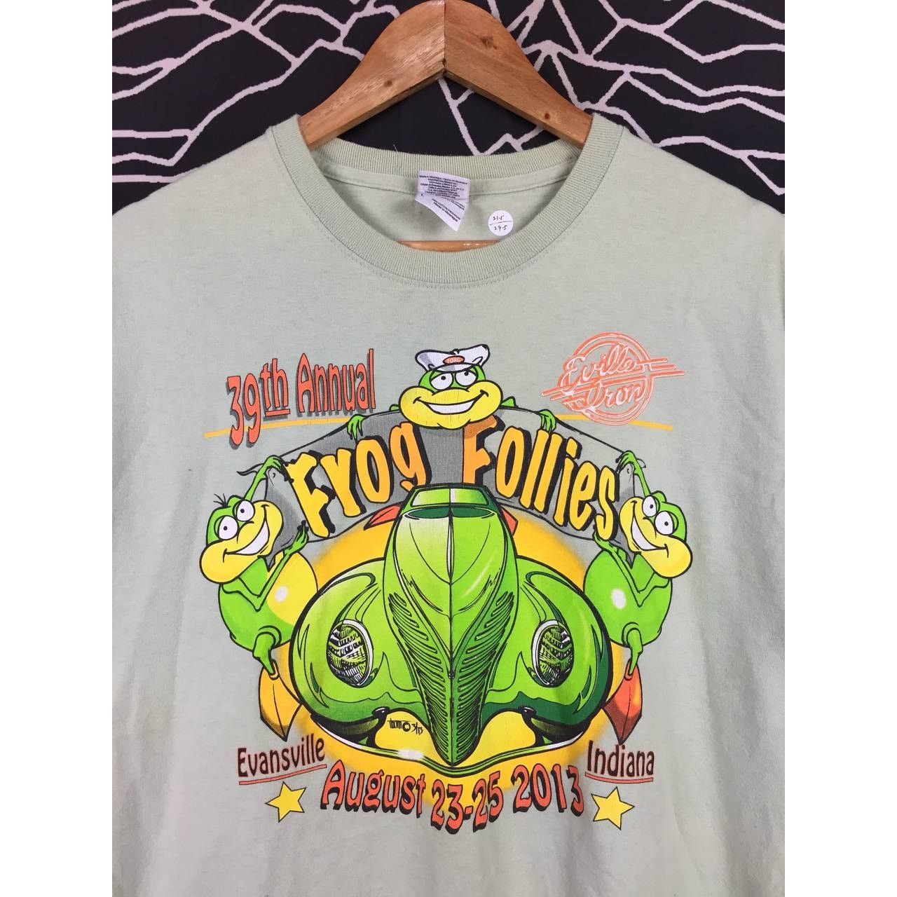 Gildan Frog Follies 39th Annual Evansville Street Rods Show Tee Size US L / EU 52-54 / 3 - 3 Thumbnail