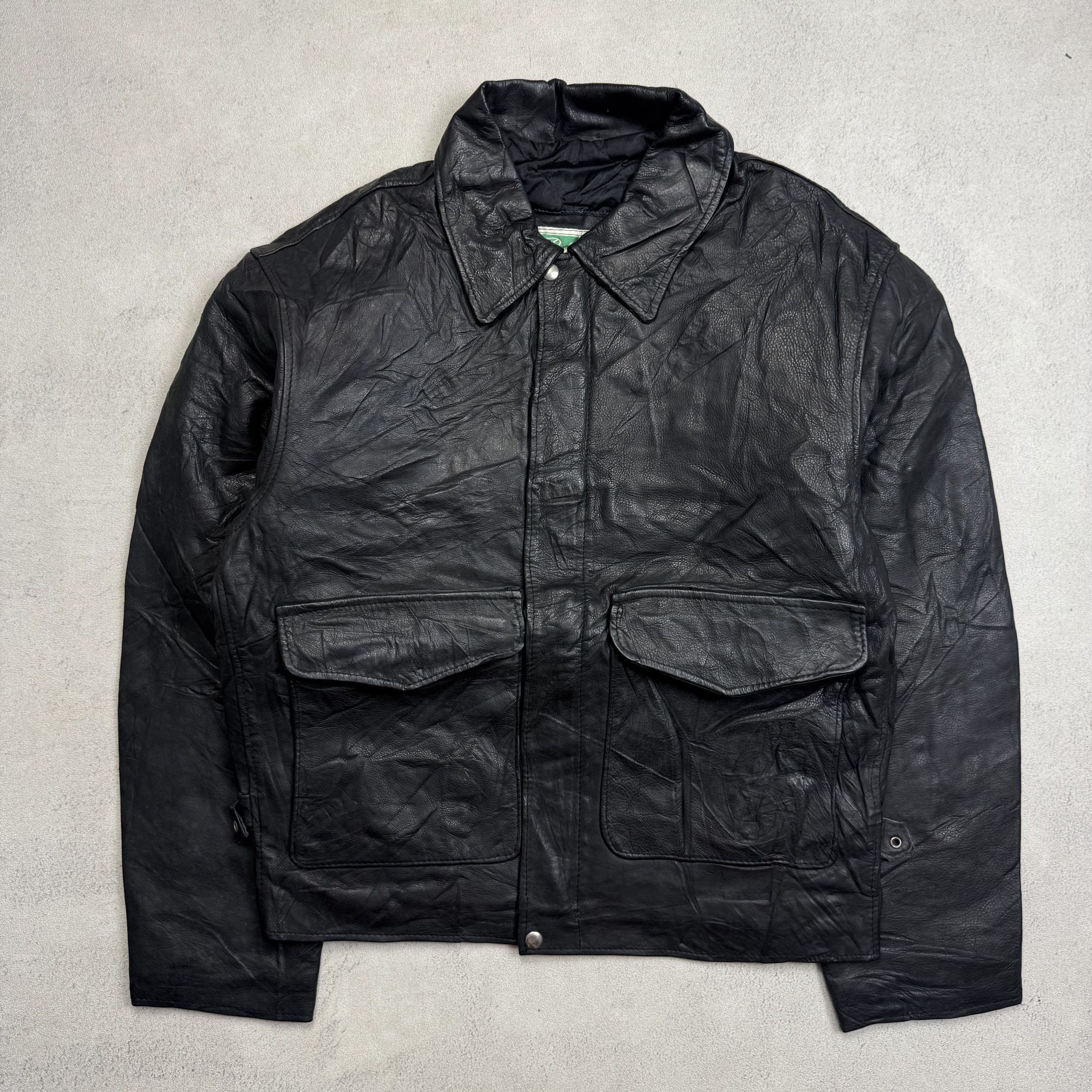 Vera Pelle Vintage 90s Vera Pelle Flight Jacket Size US M / EU 48-50 / 2 - 1 Thumbnail