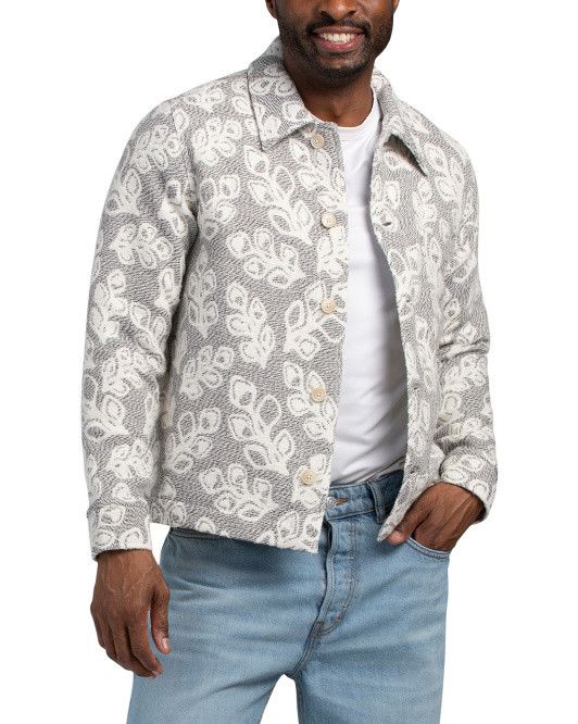 NN07 NN07 Rahim Floral Jacquard Button Front Jacket Black Melange Size US S / EU 44-46 / 1 - 4 Thumbnail
