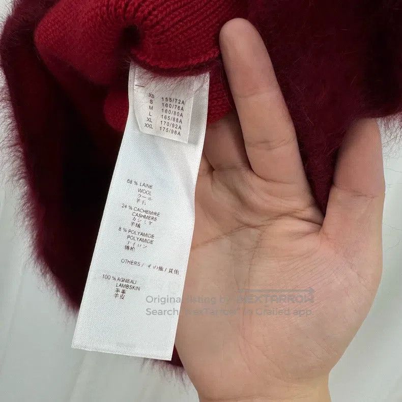 Louis Vuitton Louis Vuitton Red cashmere fur knit sweater Size S / US 4 / IT 40 - 6 Thumbnail