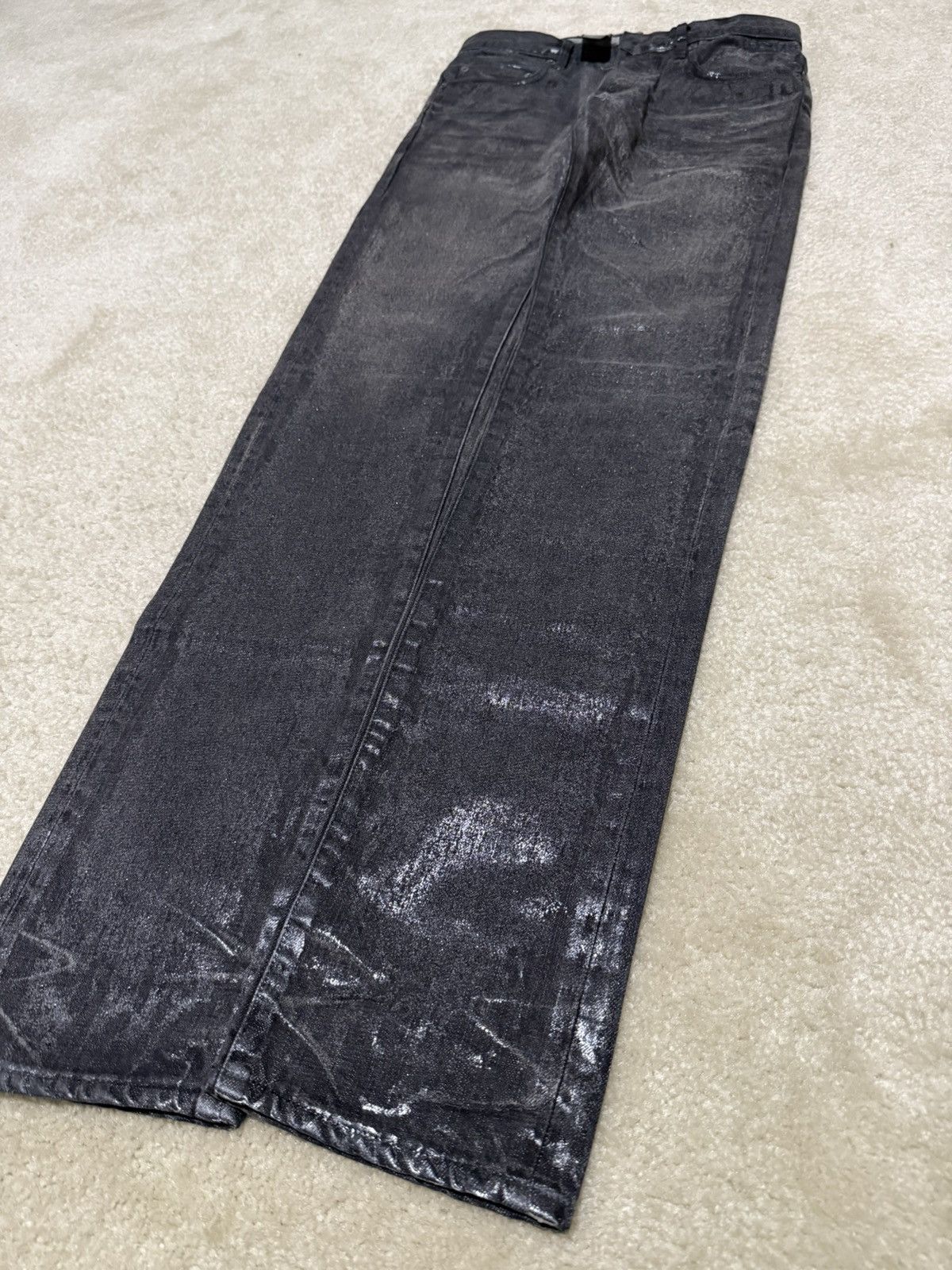 07SS Dior HOMME Coating Black Denim Pants | VOLAR