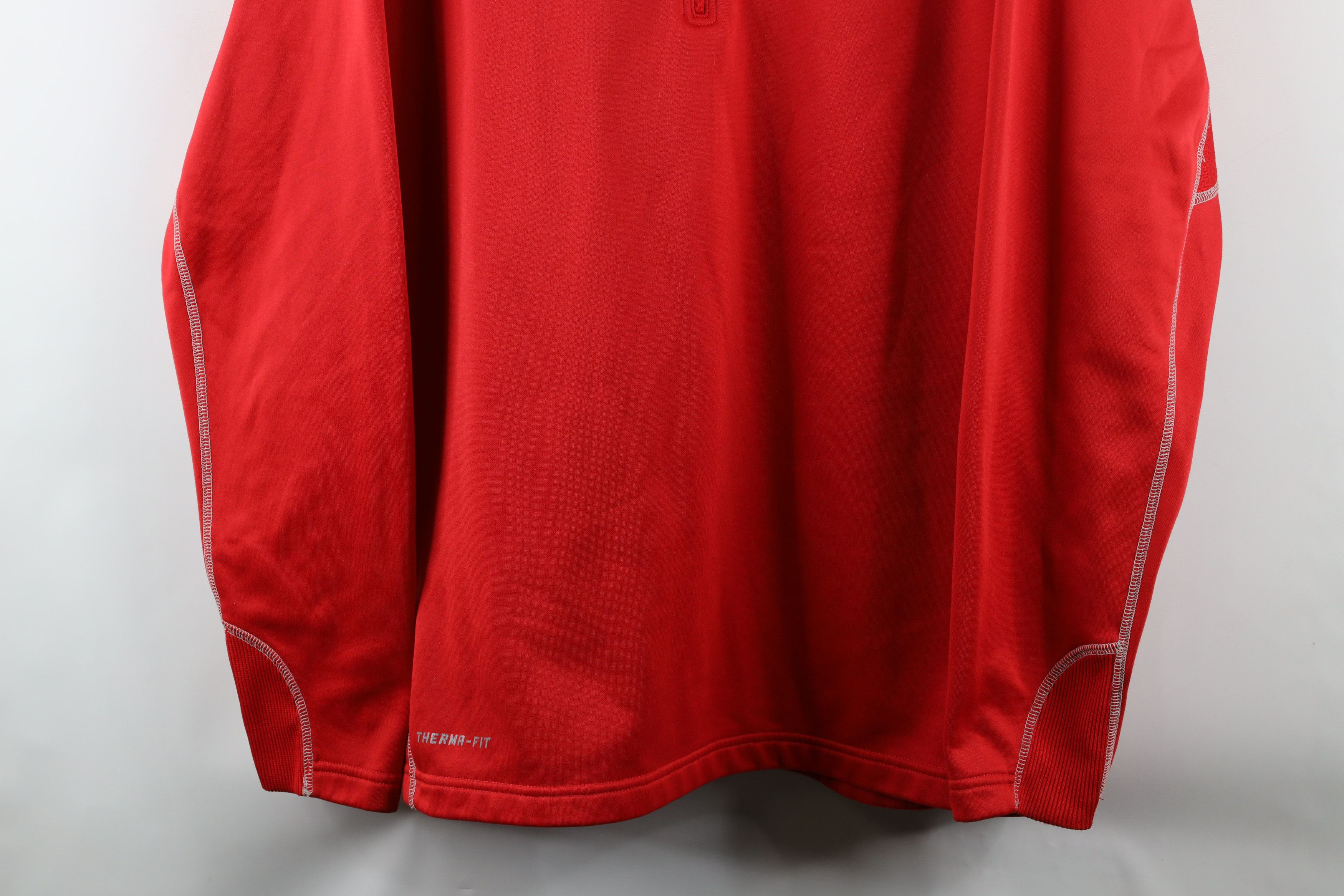 Nike × Vintage Y2K Nike Therma Fit Mini Swoosh Half Zip Pullover Sweater Size US XL / EU 56 / 4 - 3 Thumbnail