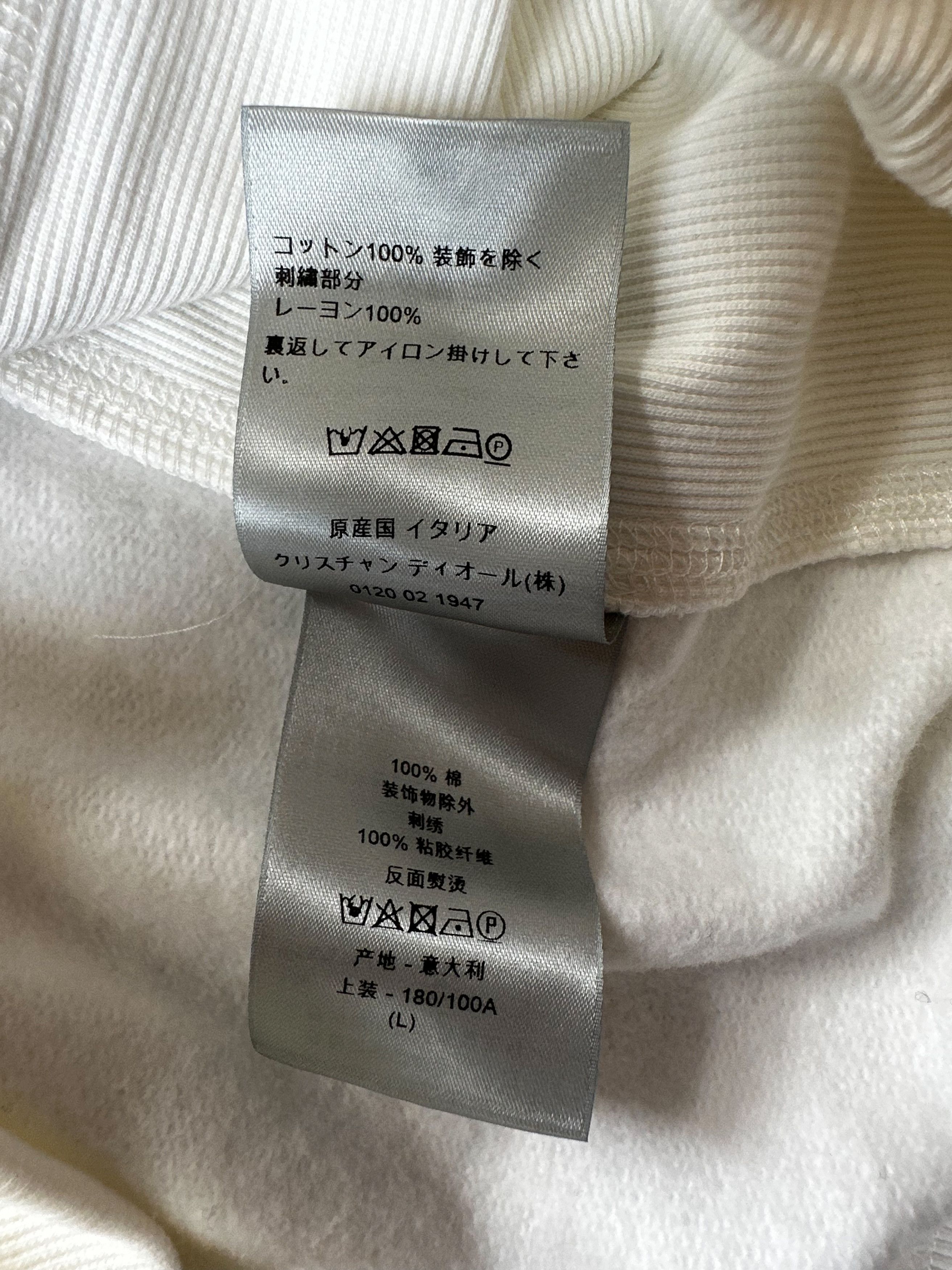 Dior Dior Kenny Scharf White & Black Embroidered Logo Hoodie Size US L / EU 52-54 / 3 - 6 Thumbnail