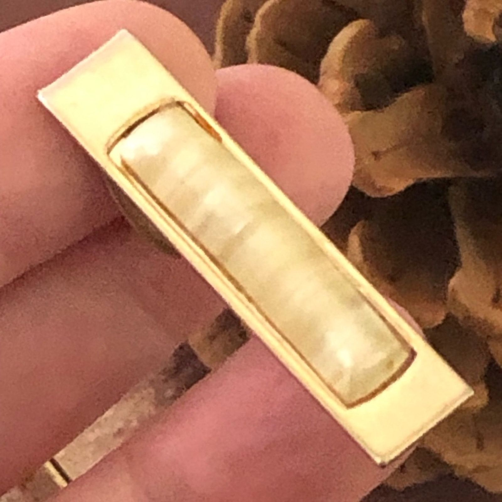 Vintage Vintage men’s golden marble cuff link tie bar set Size ONE SIZE - 6 Thumbnail