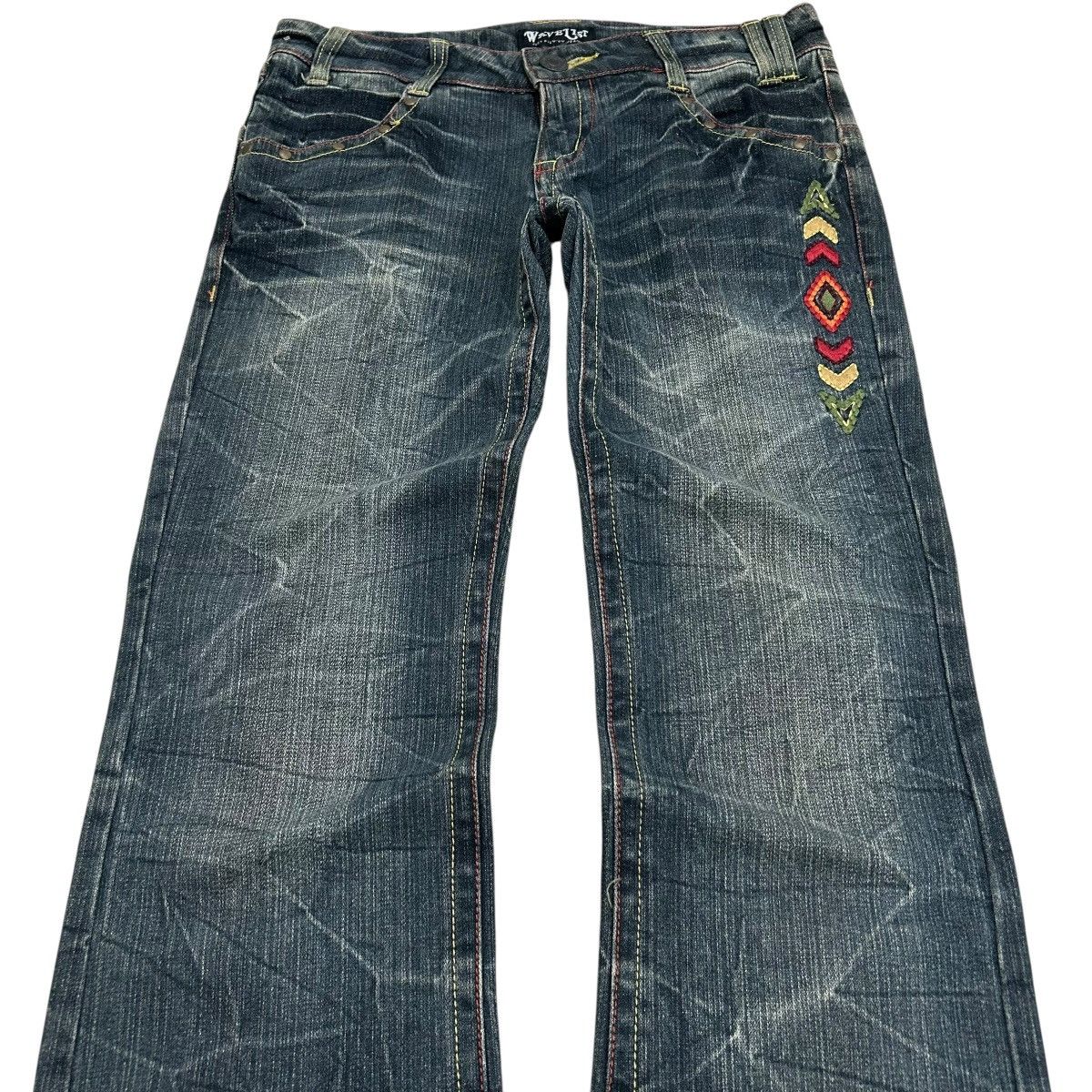 Hysteric Glamour Japanese Embroidered Jeans Clawn Marks Design Size 29" - 3 Thumbnail