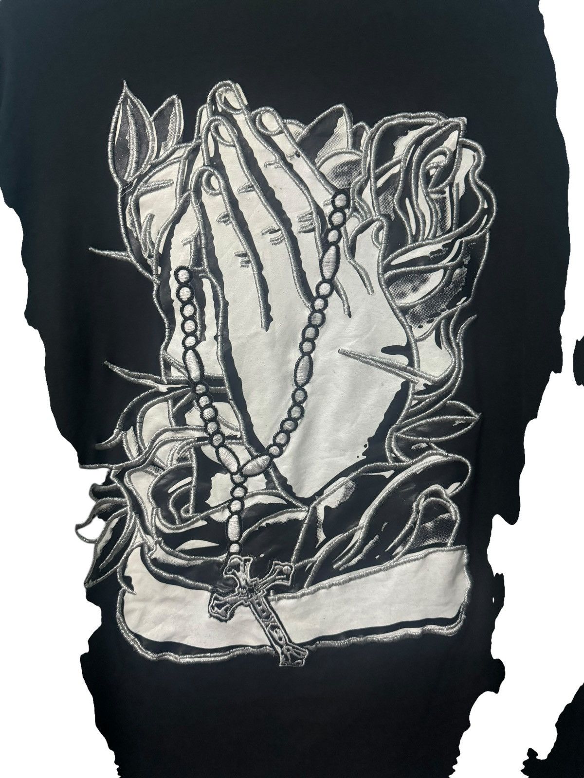 Japanese Brand 💥 DICTORIOUS PRAY HAND WITH CROSS BIG EMBROIDED BACK HIT Size US XL / EU 56 / 4 - 6 Thumbnail