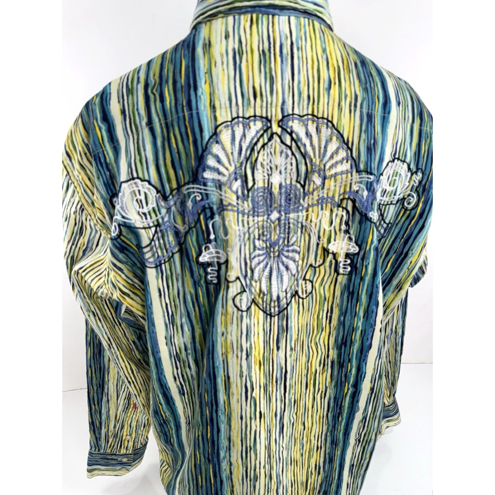 Robert Graham Robert Graham Limited Edition Embroidered Shirt L XL Men Button-Up Long Sleeve Multicolor 62/190 Size US XL / EU 56 / 4 - 5 Thumbnail