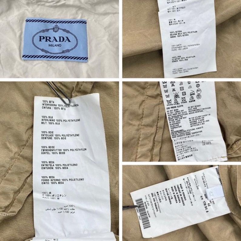 Prada 🧿silk western style belted trench coat with contrast yoke Size M / US 6-8 / IT 42-44 - 6 Thumbnail