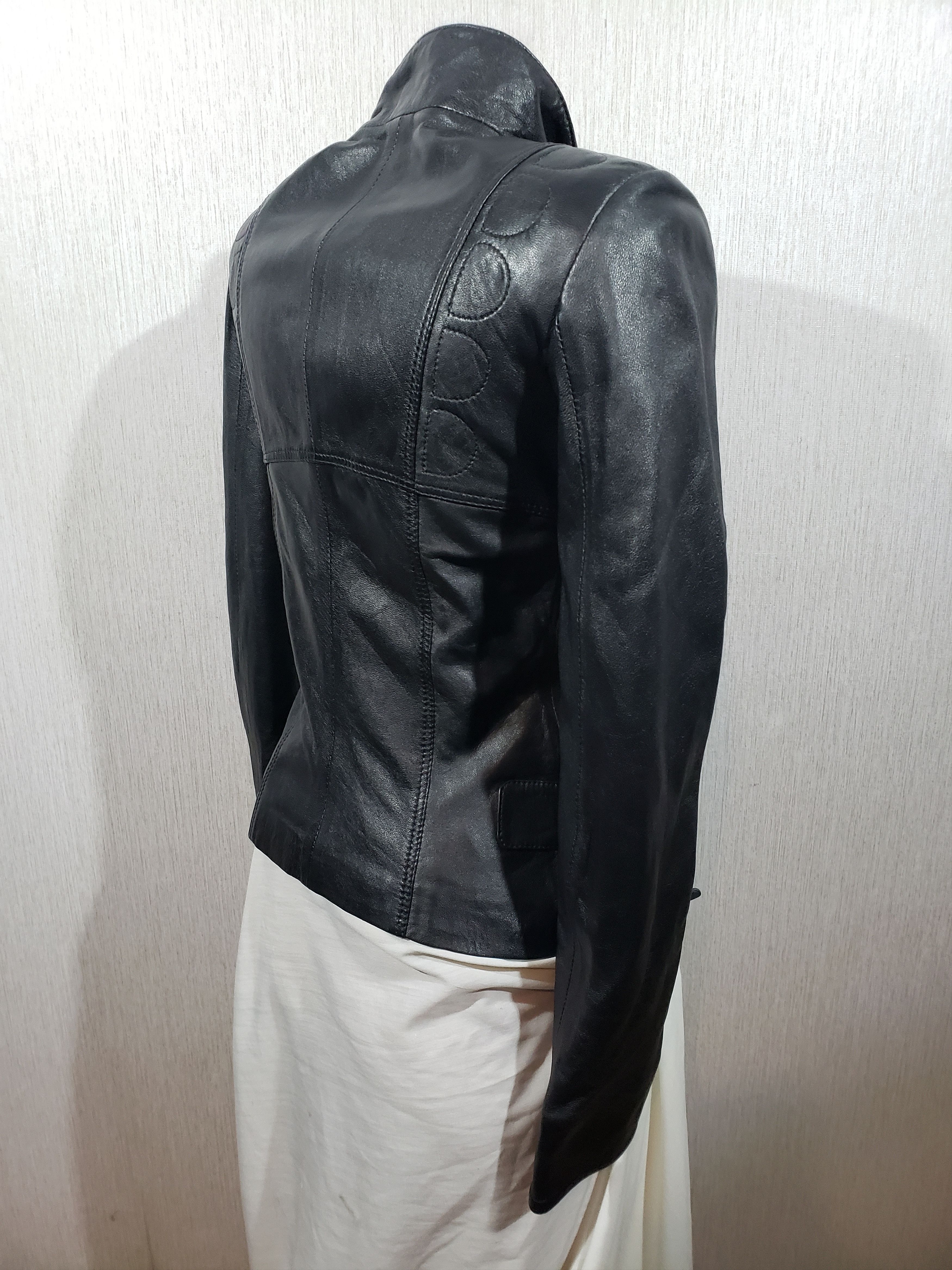 Other Black women's leather sports jacket. Size XXS / US 00 / IT 34 - 5 Thumbnail
