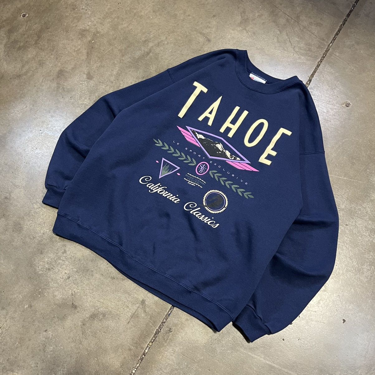 Vintage Vintage Lake Tahoe California Crewneck Sweatshirt Ski Nature Size US L / EU 52-54 / 3 - 2 Thumbnail
