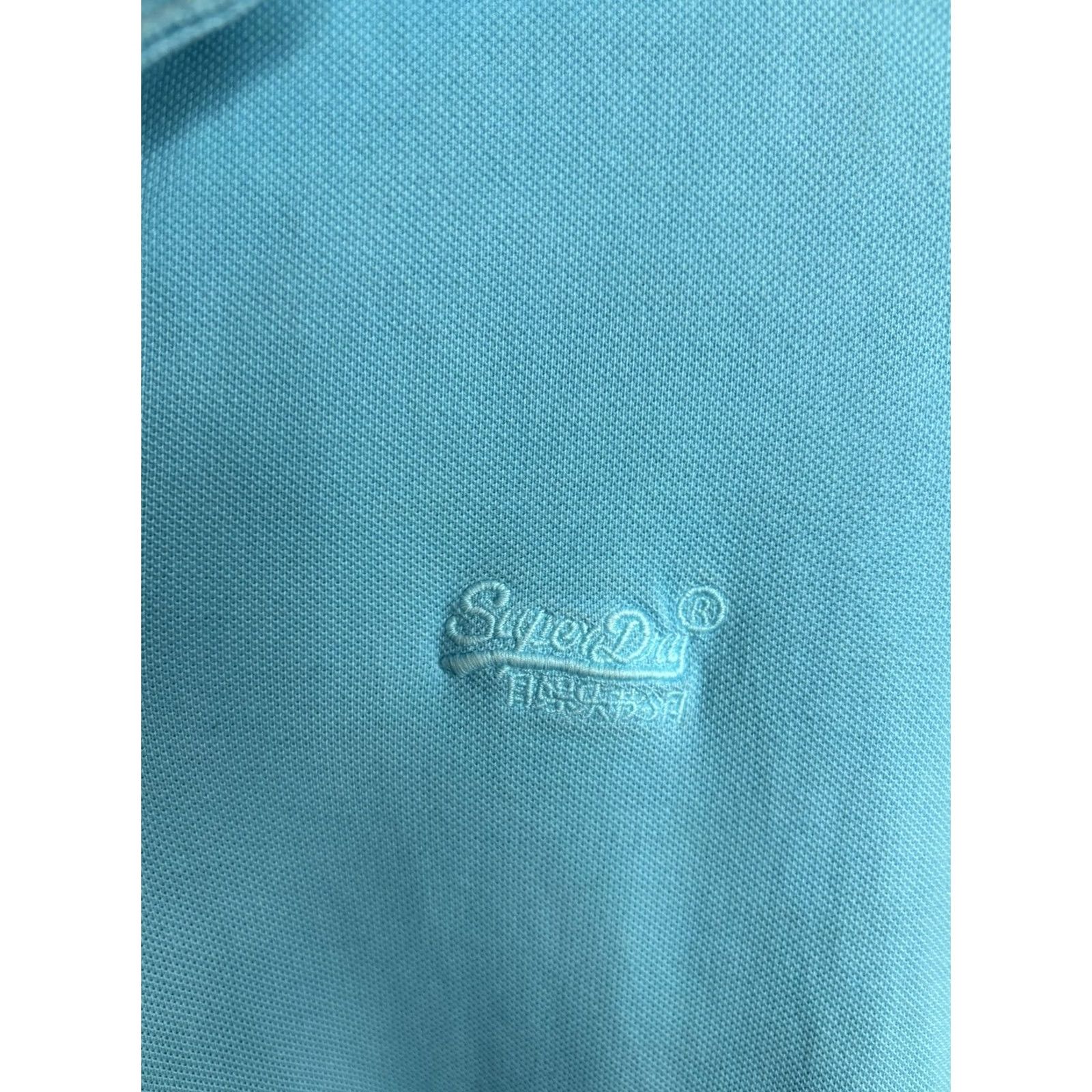 Superdry Superdry Polo Shirt Mens Medium Blue Classic Pique Logo Knit Short Sleeve Size US M / EU 48-50 / 2 - 4 Thumbnail