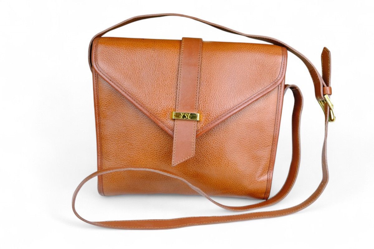 Yves Saint Laurent Authentic vintage YSL shoulder bag brown leather Size ONE SIZE - 1 Thumbnail