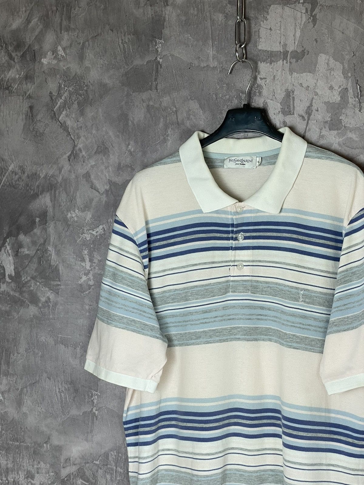 Yves Saint Laurent Vintage YSL Yves Saint Laurent Striped Polo T Shirt Y2K Size US XL / EU 56 / 4 - 3 Thumbnail