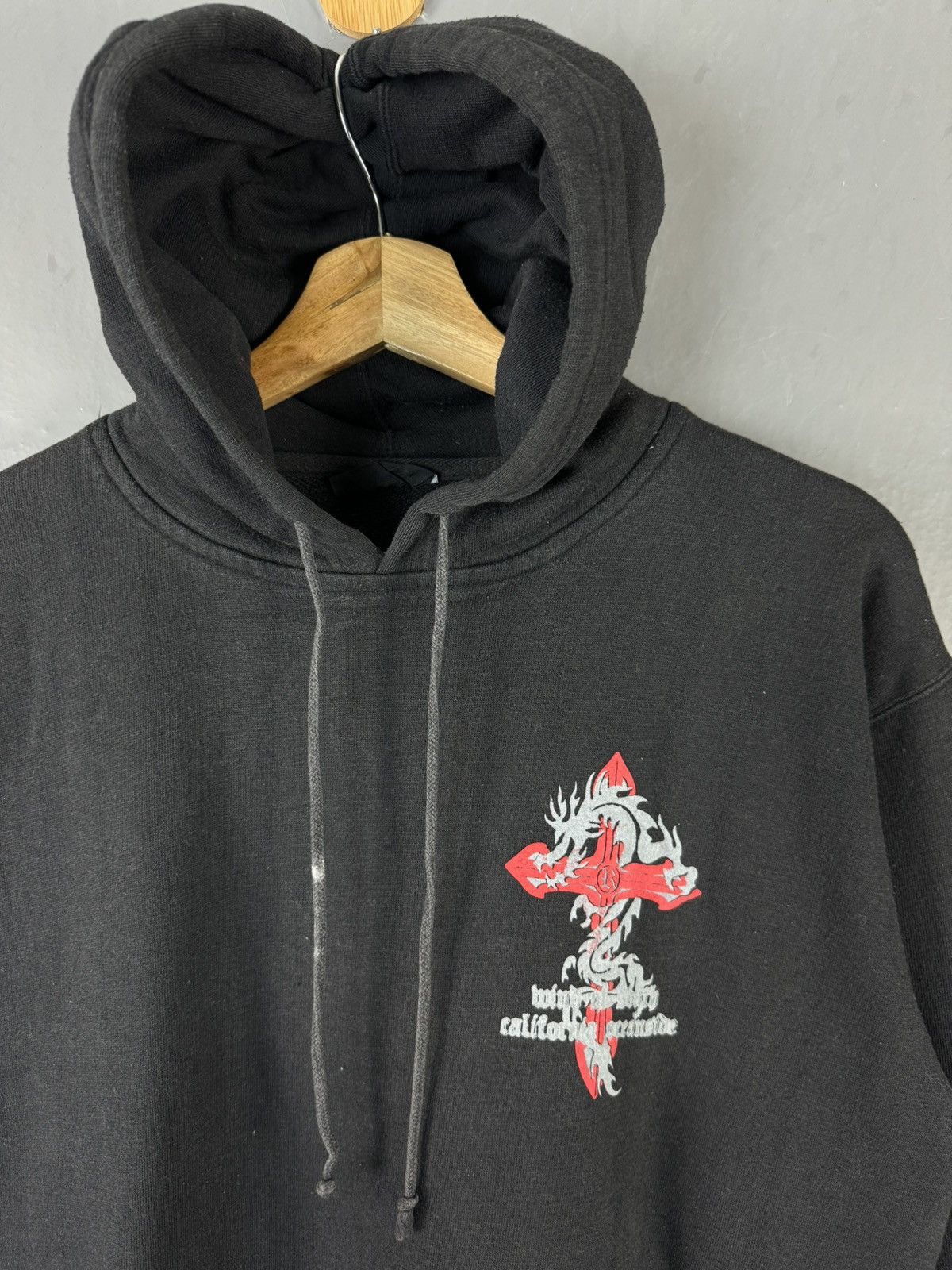 Dragonfly × Japanese Brand × Vintage JAPANESE DESIGN DRAGON FLY CROSS LOGO HOODIE SWEATSHIRT Size US S / EU 44-46 / 1 - 8 Thumbnail
