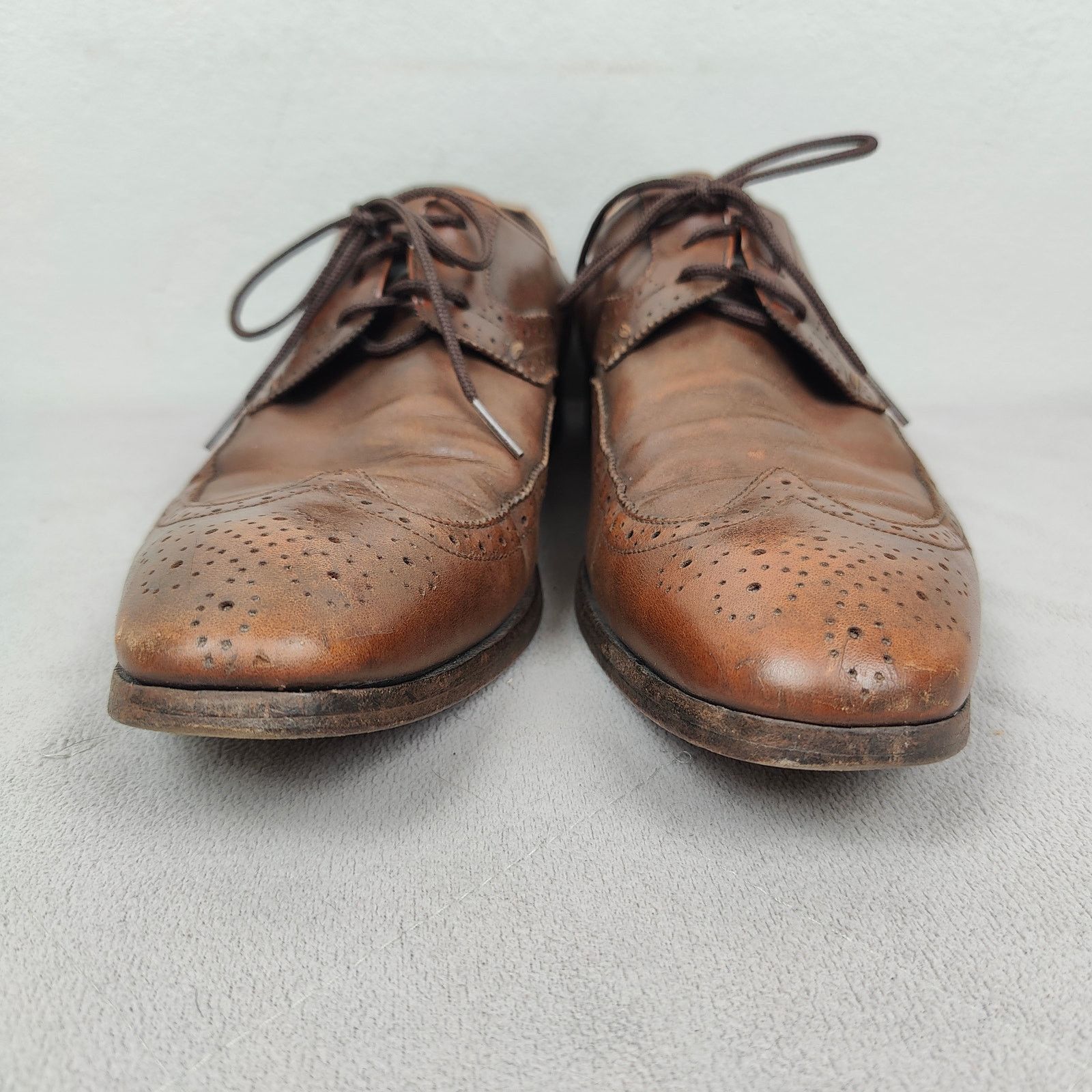 Salvatore Ferragamo Salvatore Ferragamo Oxfords Mens 11 D Brown Leather Lace Up Size US 11 / EU 44 - 2 Thumbnail