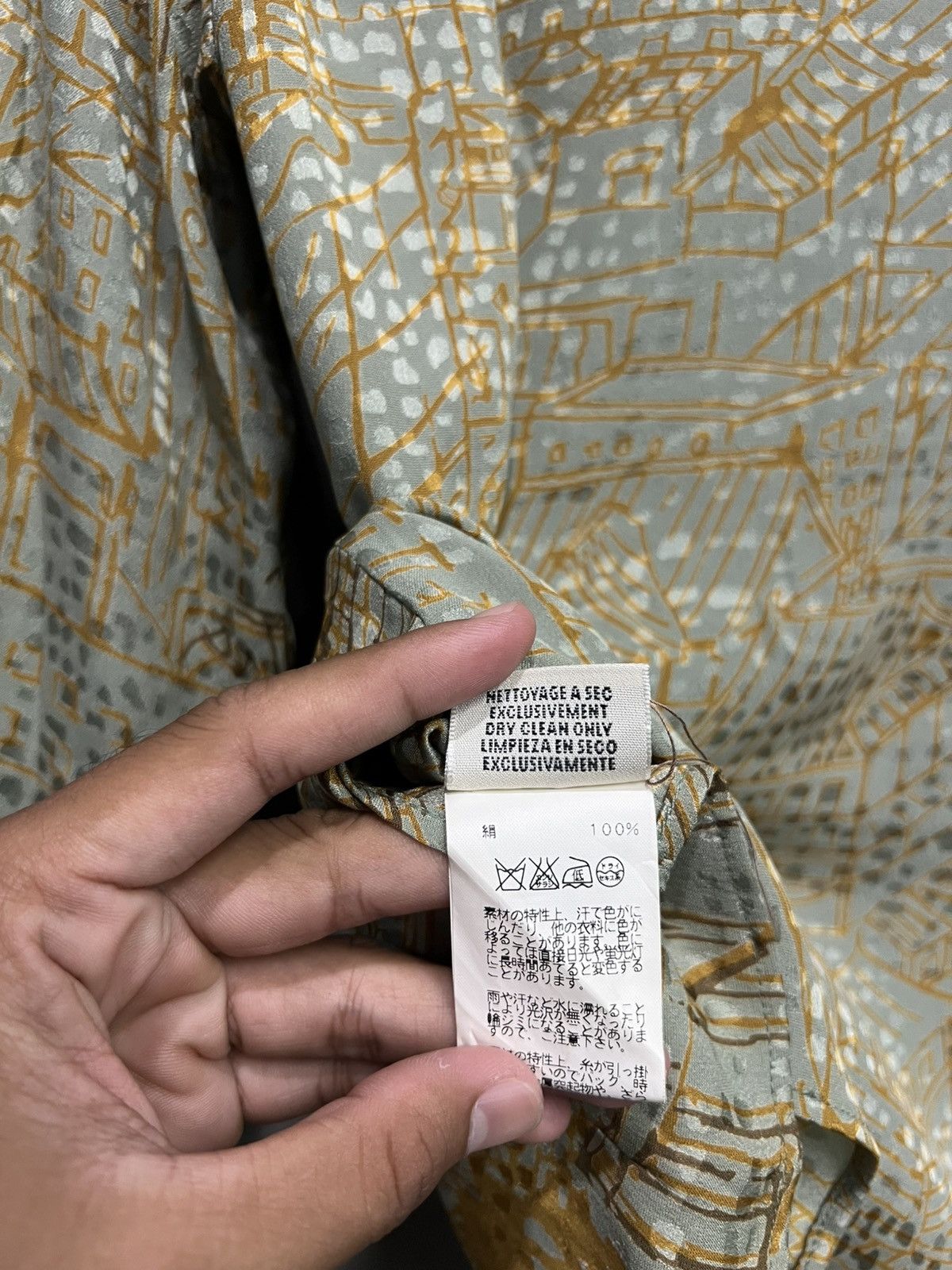 Hermes Hermes Martin Margiela Era Printed Silk Shirt Size US M / EU 48-50 / 2 - 8 Thumbnail