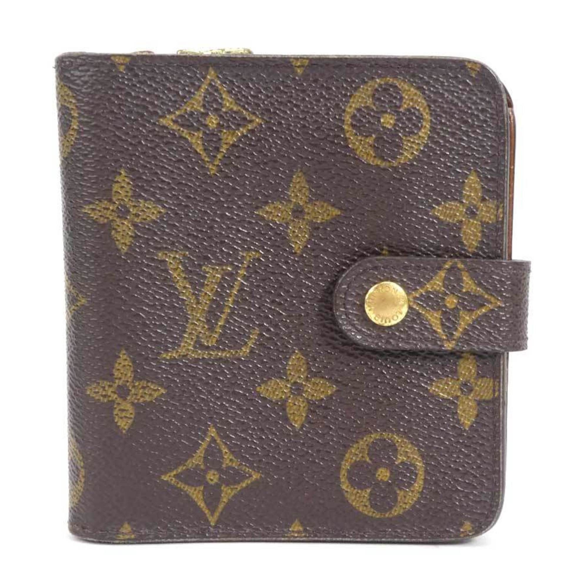 LOUIS VUITTON Tri-fold wallet M61667 Compact zip Monogram canvas Brown  Women Used