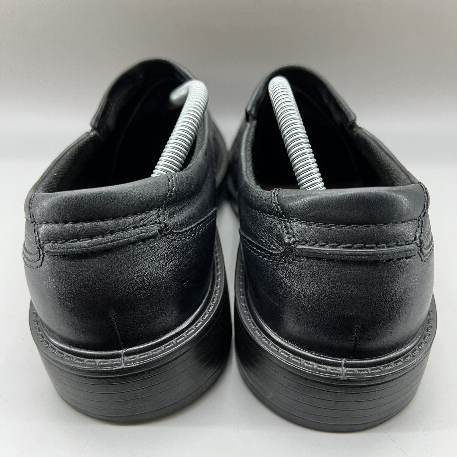 Ecco ECCO Helsinki Men Size 10.5 Shoes Black Leather Slip-On Bike Size US 10.5 / EU 43-44 - 4 Thumbnail