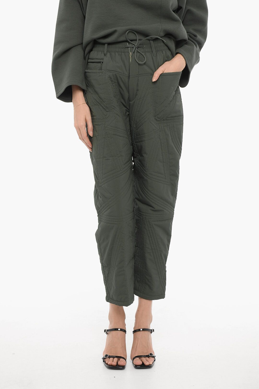 Y-3 × Yohji Yamamoto og1mm0824 Nylon Pants in Dark Green Size 27" / US 4 / IT 40 - 1 Thumbnail