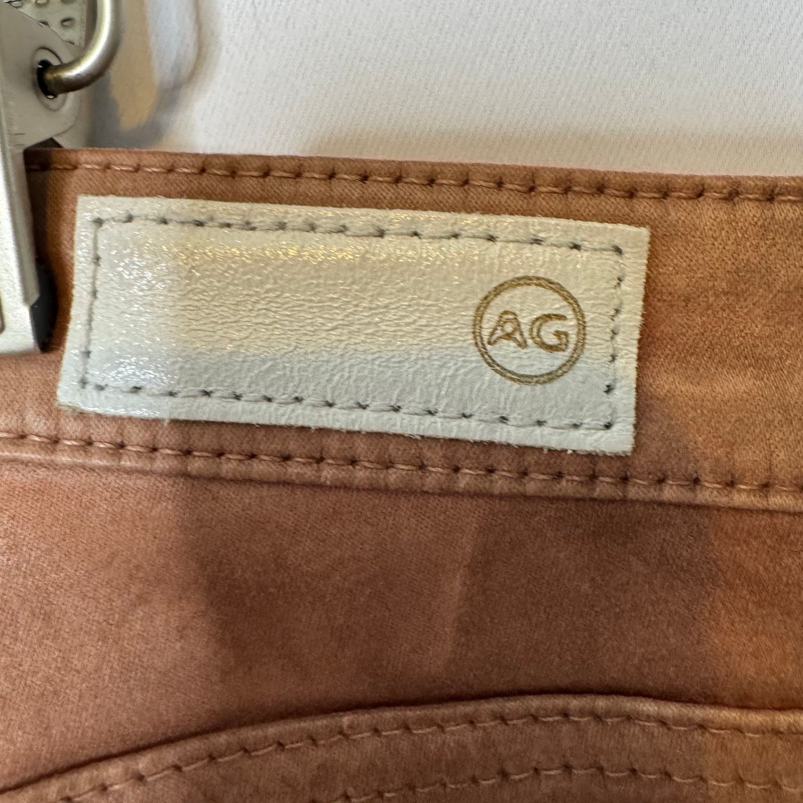AG Adriano Goldschmied AG Coated Skinny Jeans Brown Legging Ankle 27R Size 27" / US 4 / IT 40 - 7 Thumbnail