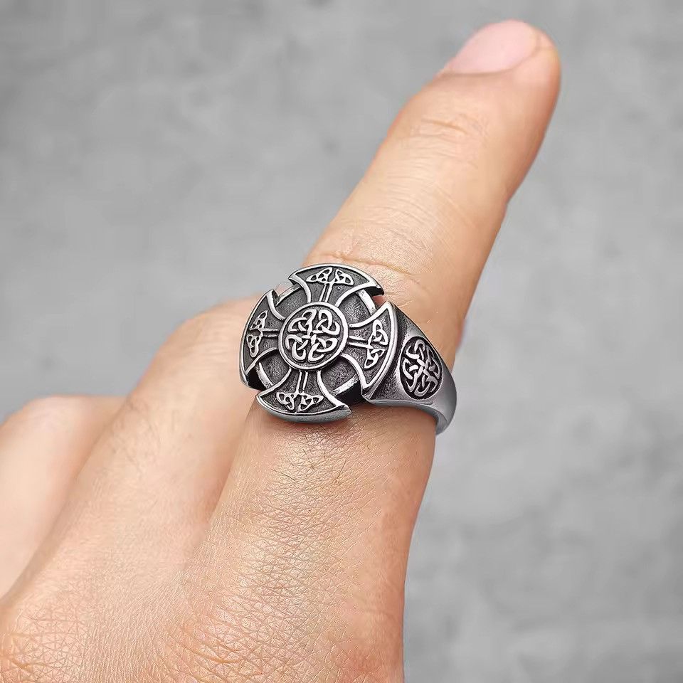Jewelry Celtic Knot Viking Cross Ring ( Size 7-13 ) Size ONE SIZE - 1 Thumbnail