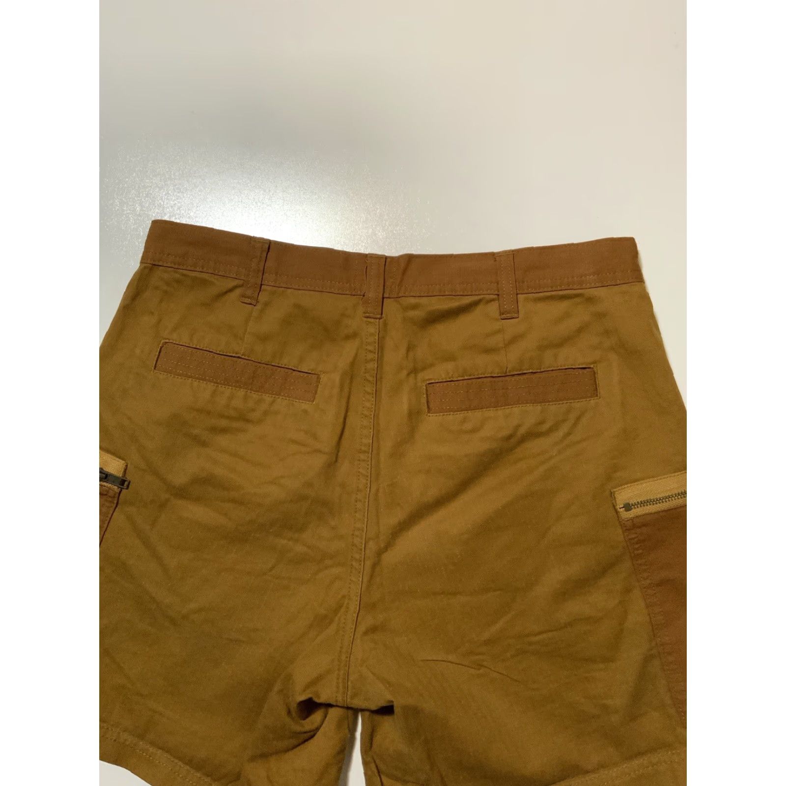 Urban Outfitters BDG Urban Outfitters Herringbone Twill HBT Stripe Cargo Utility Shorts Sz. 32 Mens Brown Size US 32 / EU 48 - 8 Thumbnail