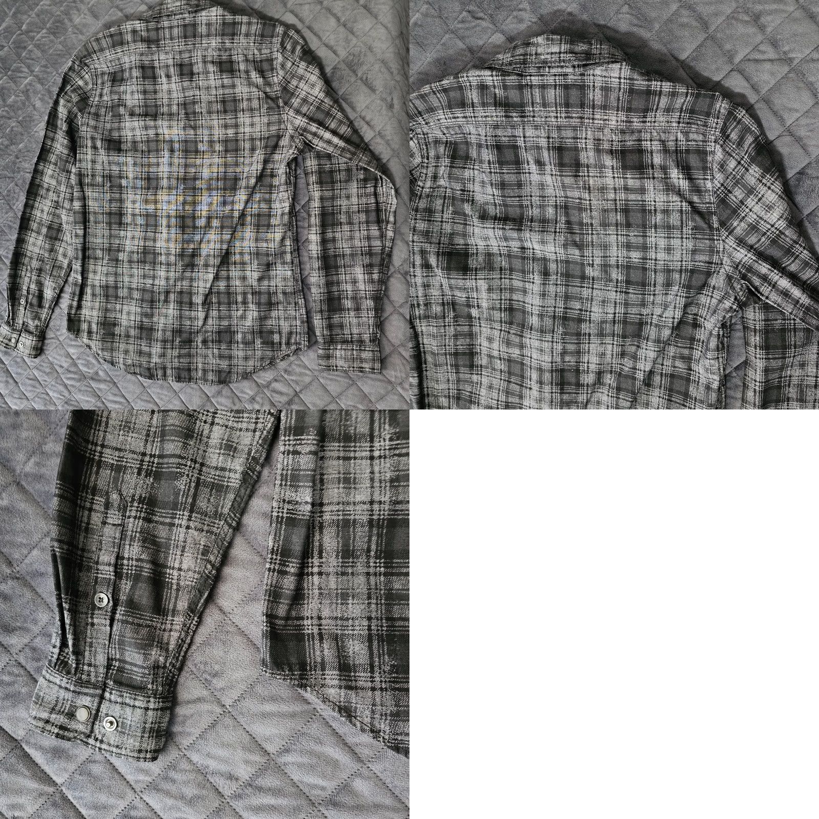 Express VINTAGE Express Shirt Men Small Black Plaid Button-Up Long Sleeve Snap Front Pocketed Regular Fit Collared Shirt Size US S / EU 44-46 / 1 - 8 Thumbnail