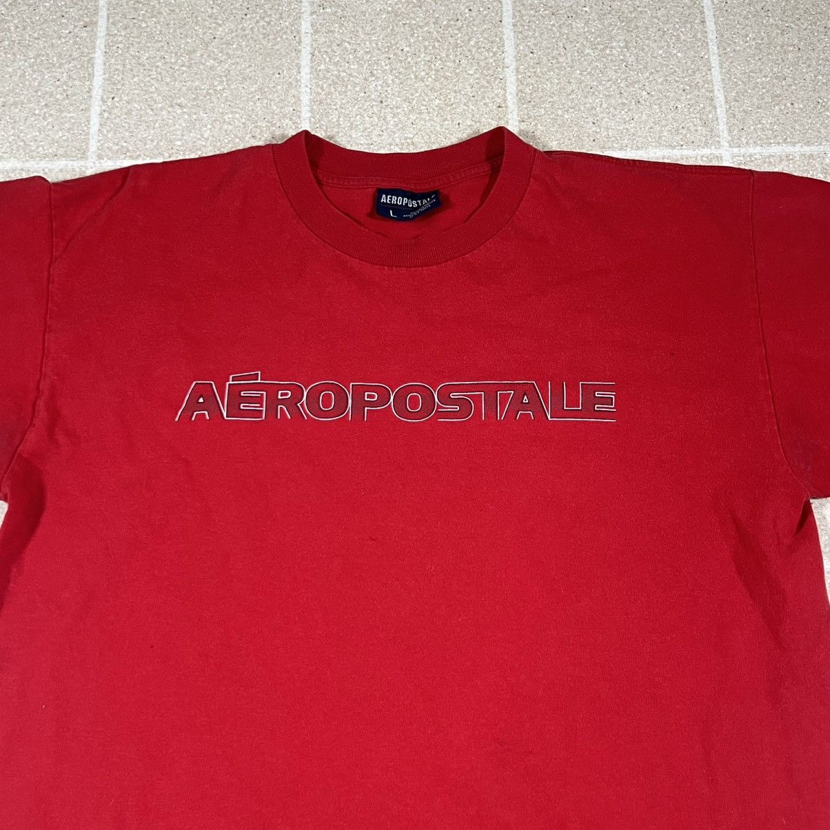 Aeropostale Vintage Y2K Aeropostale Spellout Tshirt Sz L Red Skate Surf Size US L / EU 52-54 / 3 - 2 Thumbnail