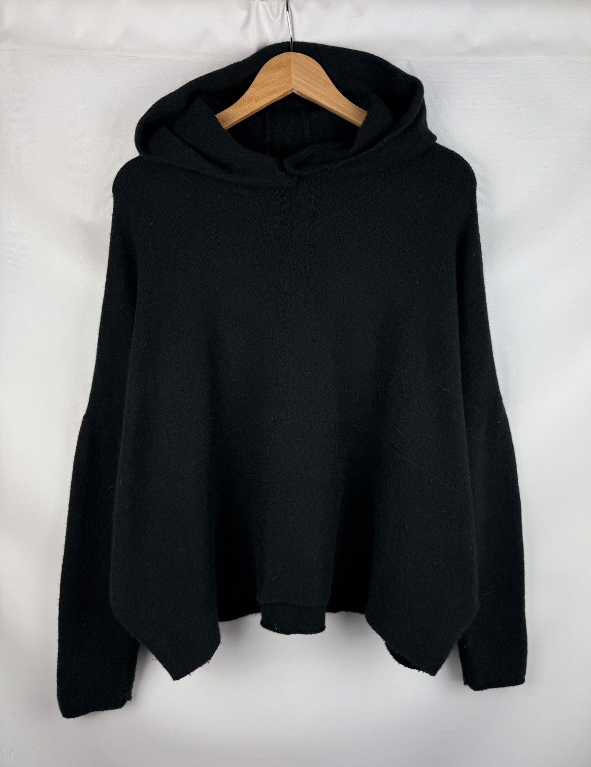 Rundholz Avant-Garde Lagenlook Oversized Wool Hooded Sweater Pullover Size S / US 4 / IT 40 - 1 Thumbnail