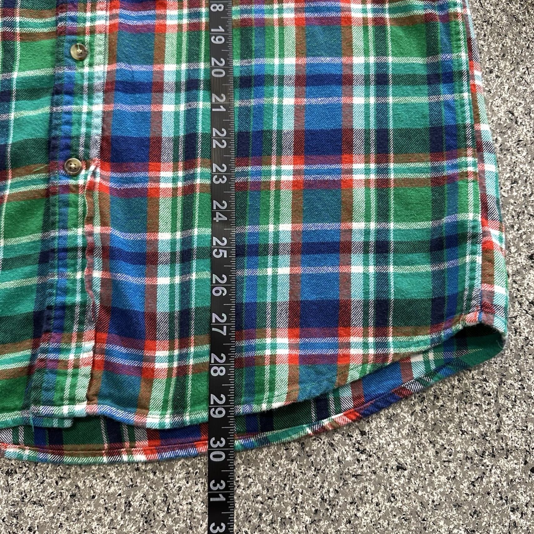 Chaps Chaps Shirt Mens M Long Sleeve Plaid Green Cotton Brushed Flannel Button-Up Size US M / EU 48-50 / 2 - 5 Thumbnail