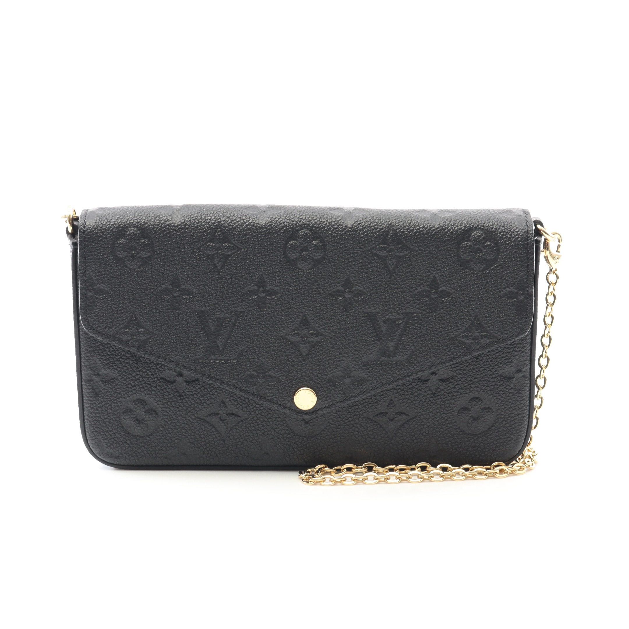 Louis Vuitton Louis Vuitton Pochette Felicie Monogram Empreinte Noir Chain Wallet Leather Black Size ONE SIZE - 1 Thumbnail