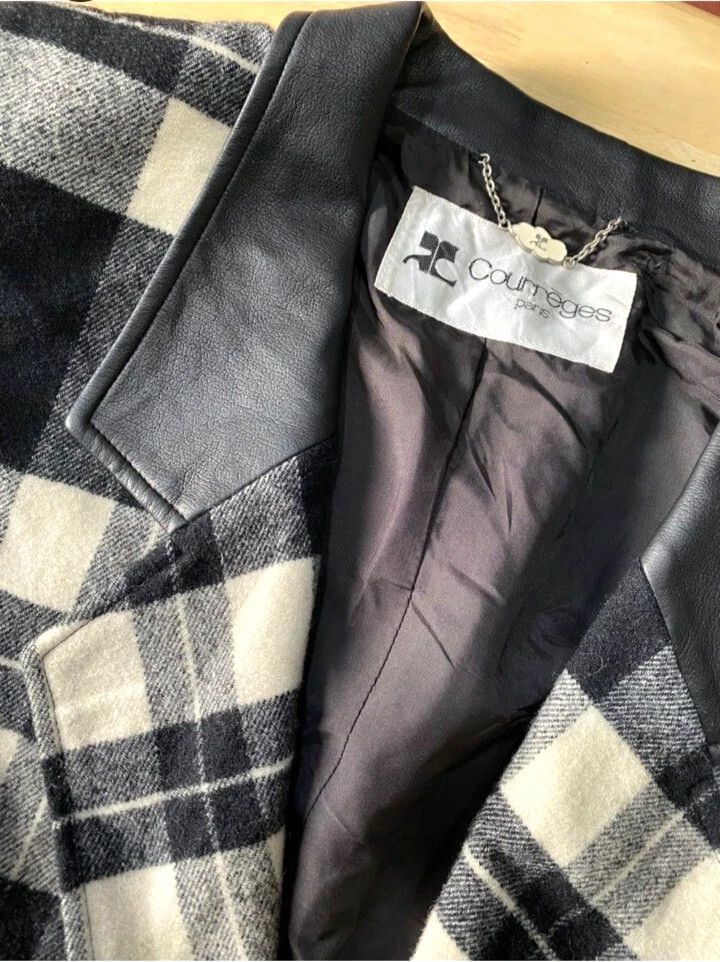 Courreges × Vintage COURREGES PARIS Women Plaid Jacket Size 9AR Retro Japan Size M / US 6-8 / IT 42-44 - 10 Thumbnail