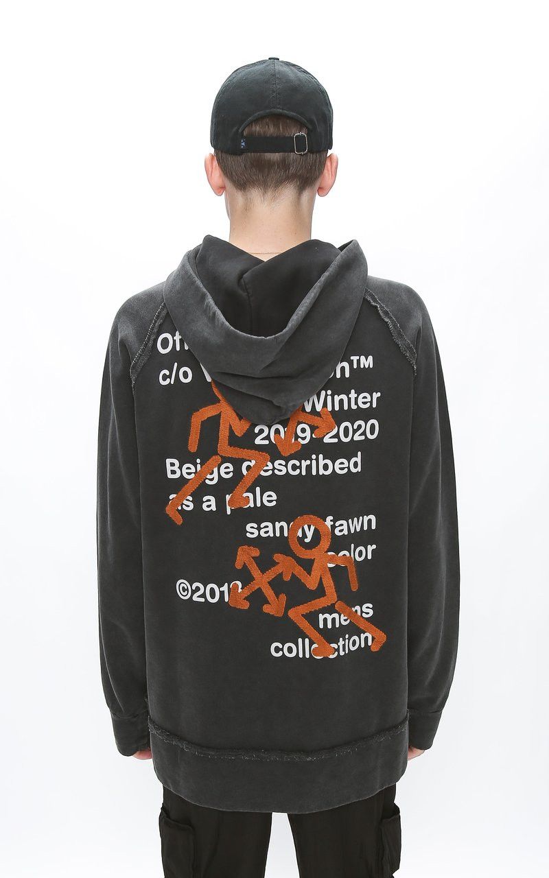 Off-White Washed Black Pictogram Incompiuto Oversized Logo Hoodie Size US S / EU 44-46 / 1 - 4 Thumbnail