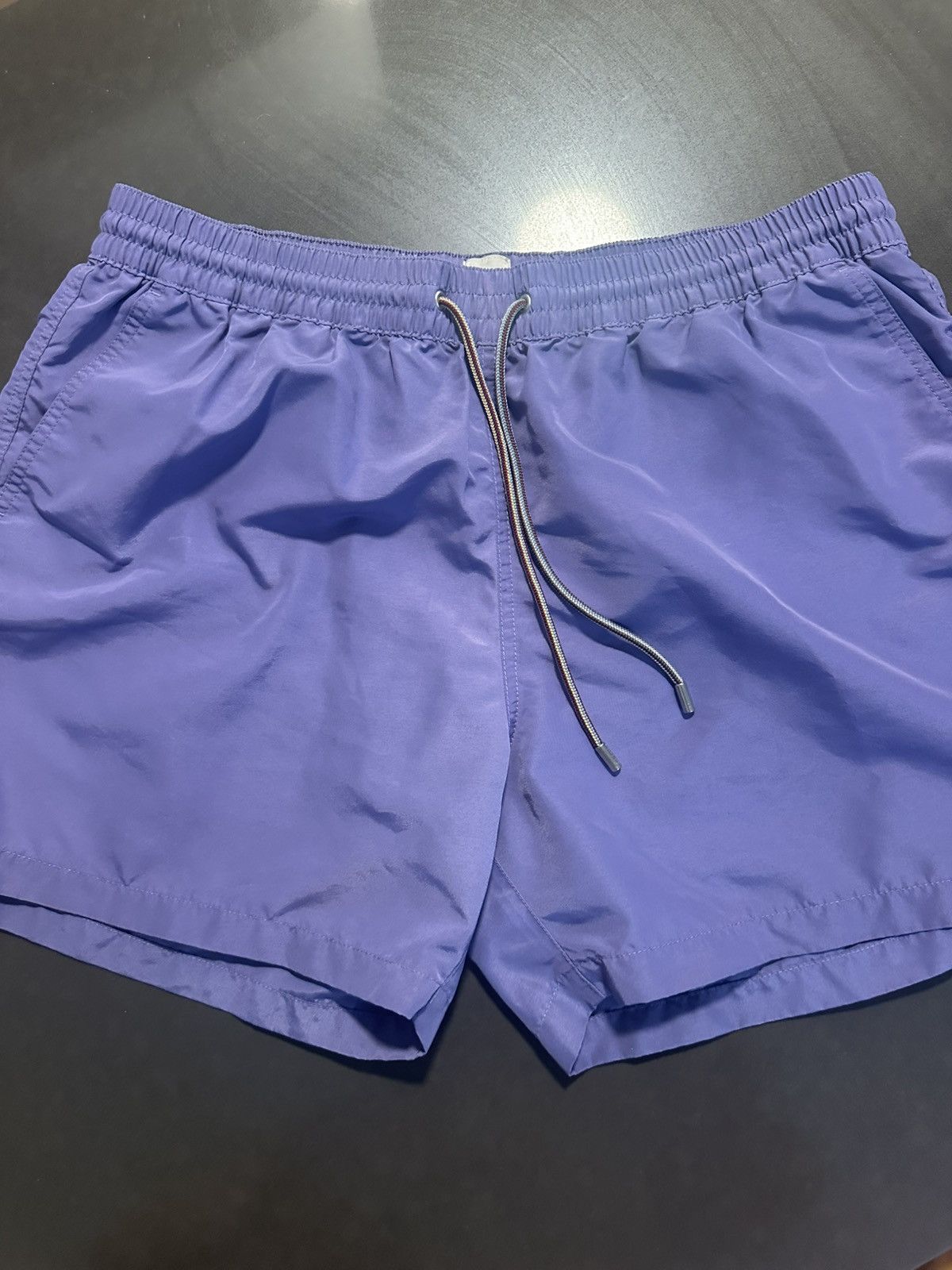 Paul Stuart Size L Purple Swim Trunk w/ multi color string Size US 34 / EU 50 - 2 Thumbnail