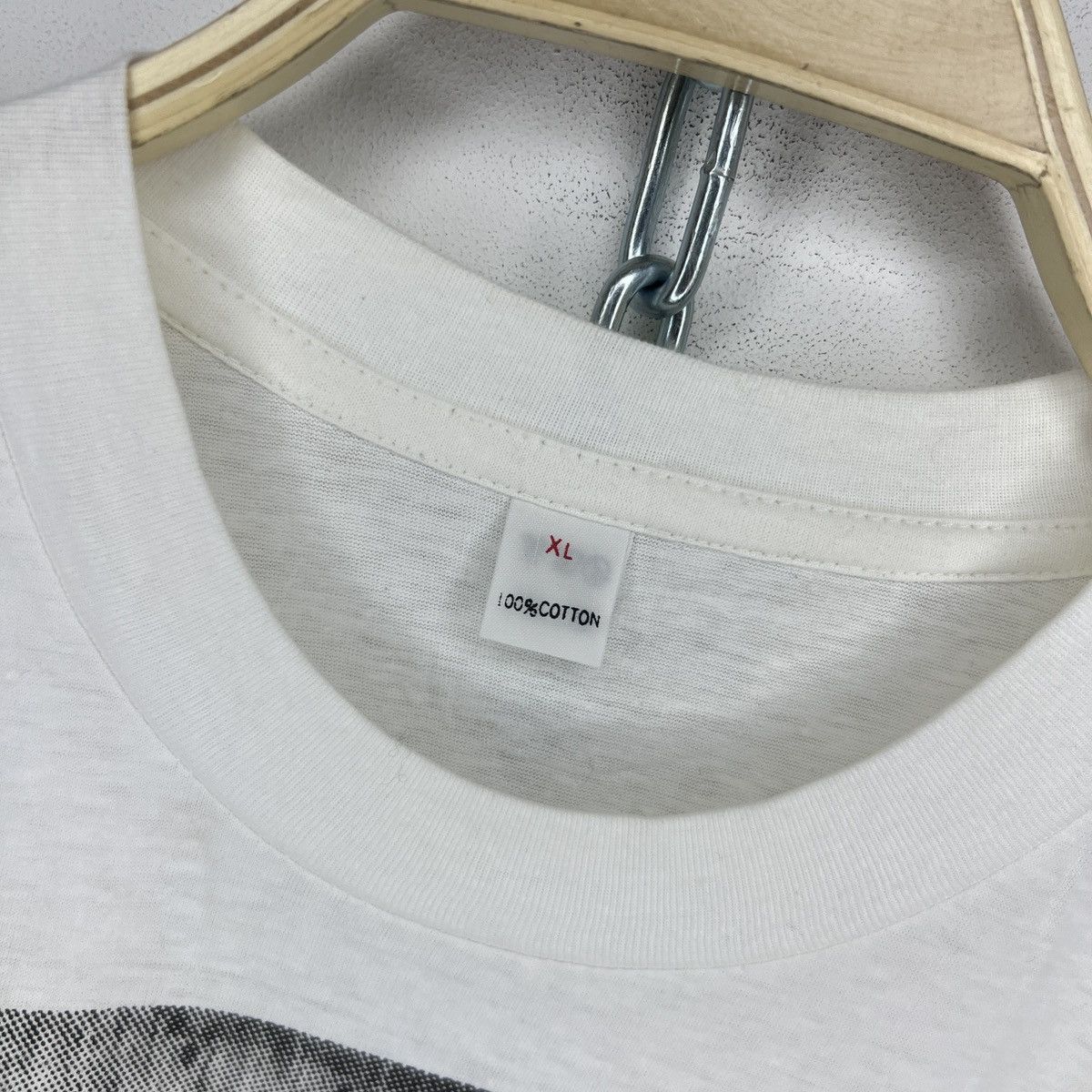 Band Tees × Metallica × Vintage Vintage 90s Single Stitch White Tshirt Metallica Full Print Size US L / EU 52-54 / 3 - 5 Thumbnail