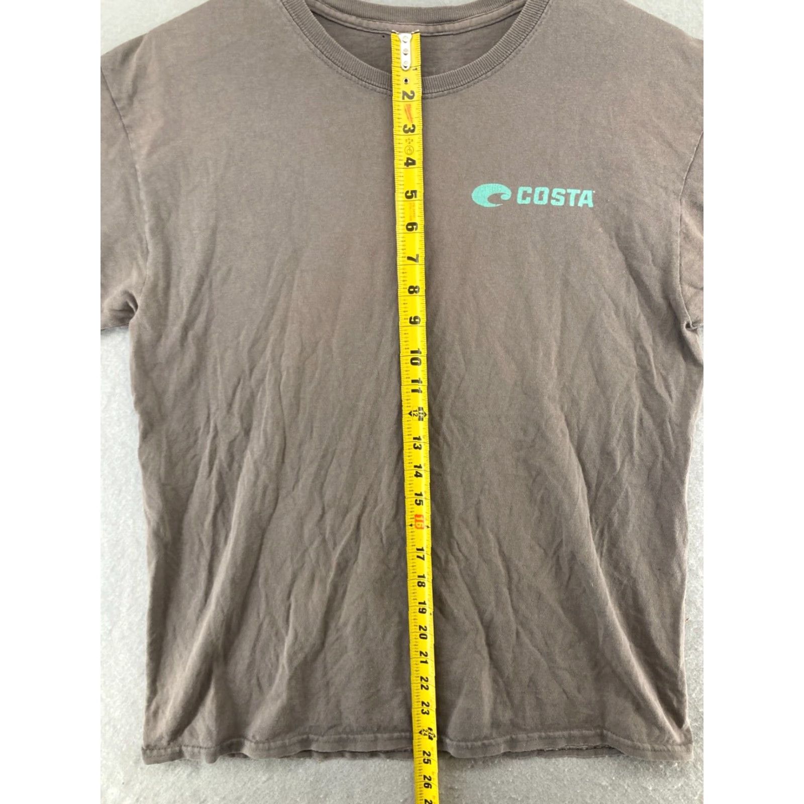 Costa Del Mar Costa Mens TShirt Medium Tribal Fish Surfing Shirt Mens M Brown Cotton Blend Jersey Crew Neck Short Sleeve Costa Del Mar Pattern: Solid Theme: Fish Size US M / EU 48-50 / 2 - 4 Thumbnail